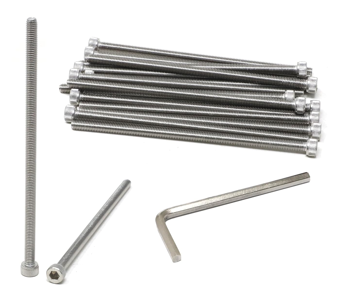 iexcell 20 Pcs M8 x 30/35/40/45/50 mm Stainless Steel 304 Hex Socket Head Cap Screws Bolts Assortment, Fully Threaded