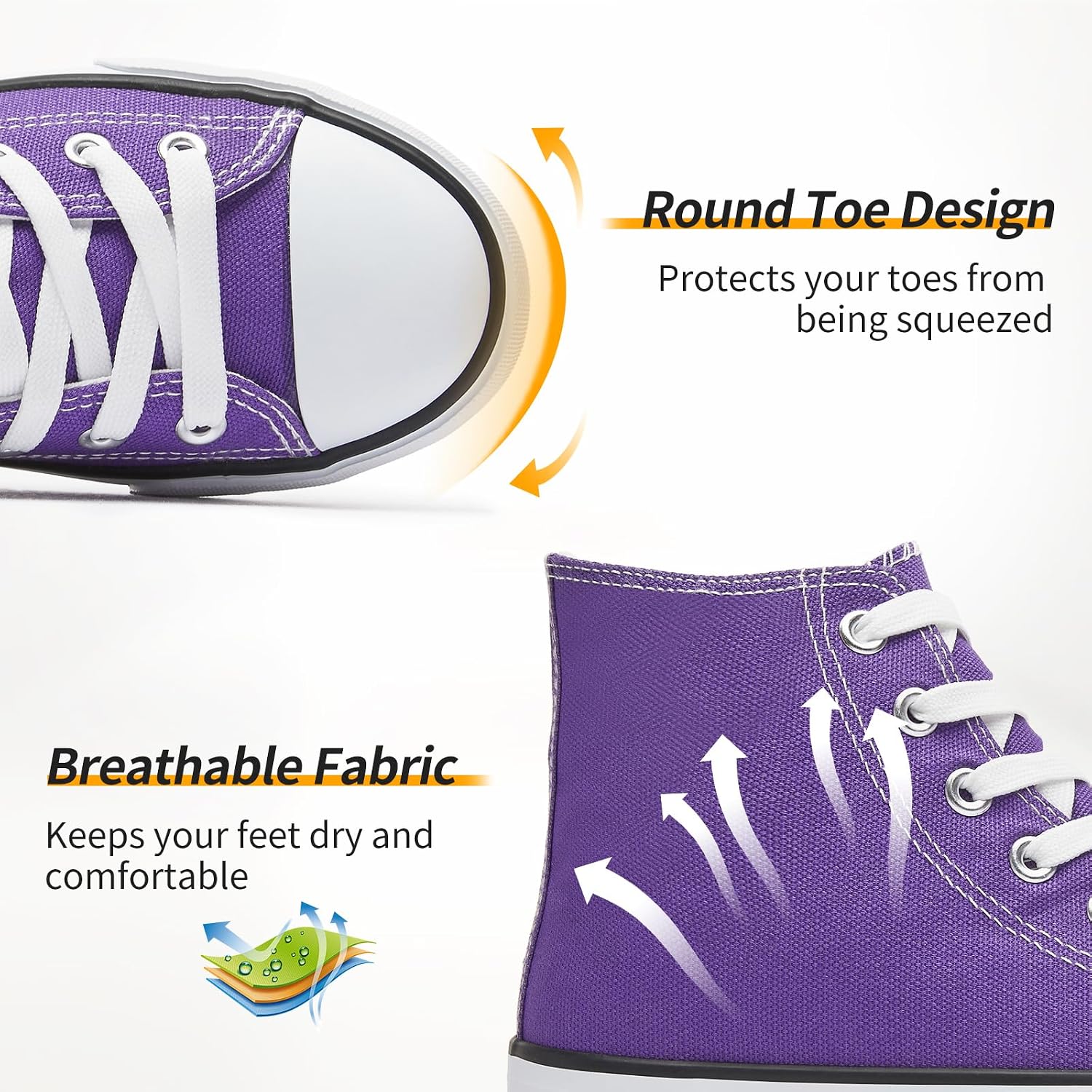 Womens Canvas Sneakers High Top Lace ups Casual Walking Shoes