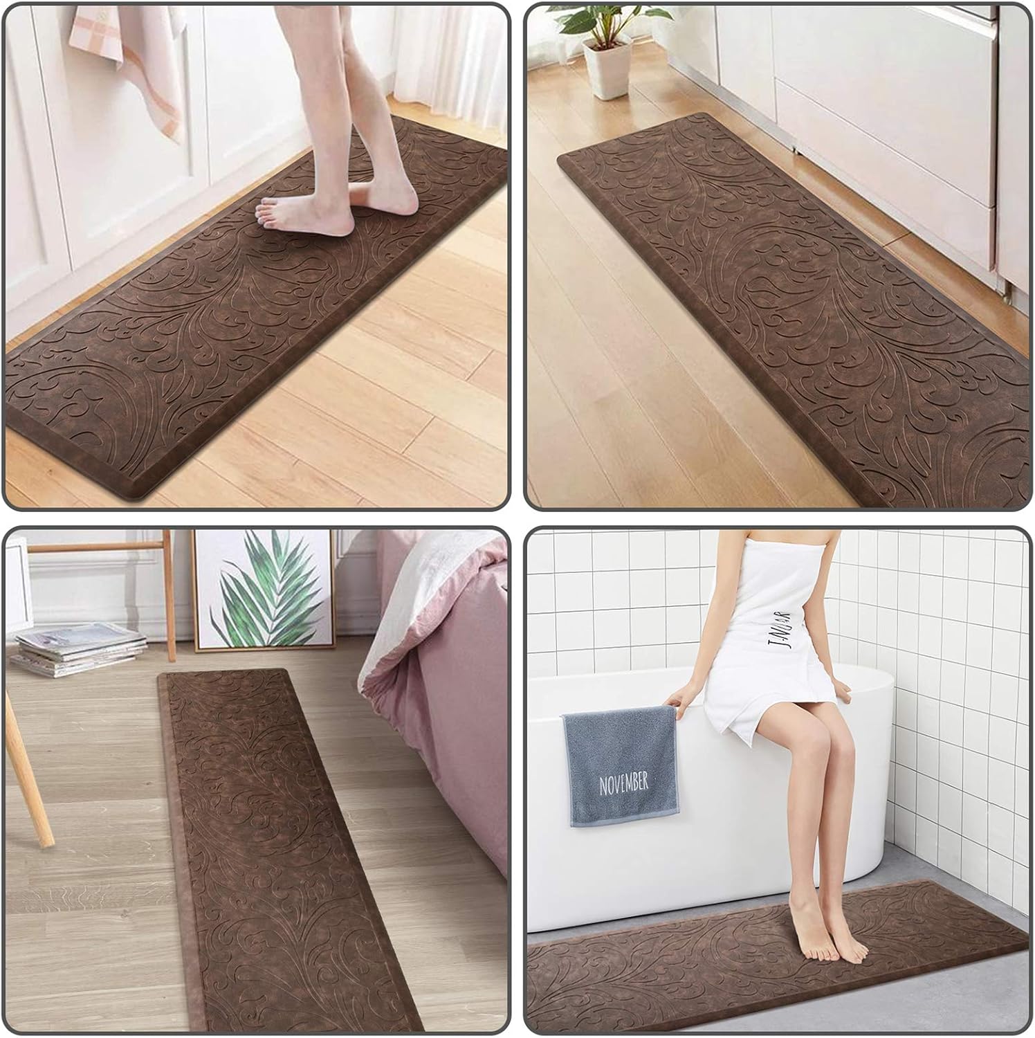 Kitchen Mat Cushioned Anti-Fatigue Comfort Standing Mat Rug for Home,Office