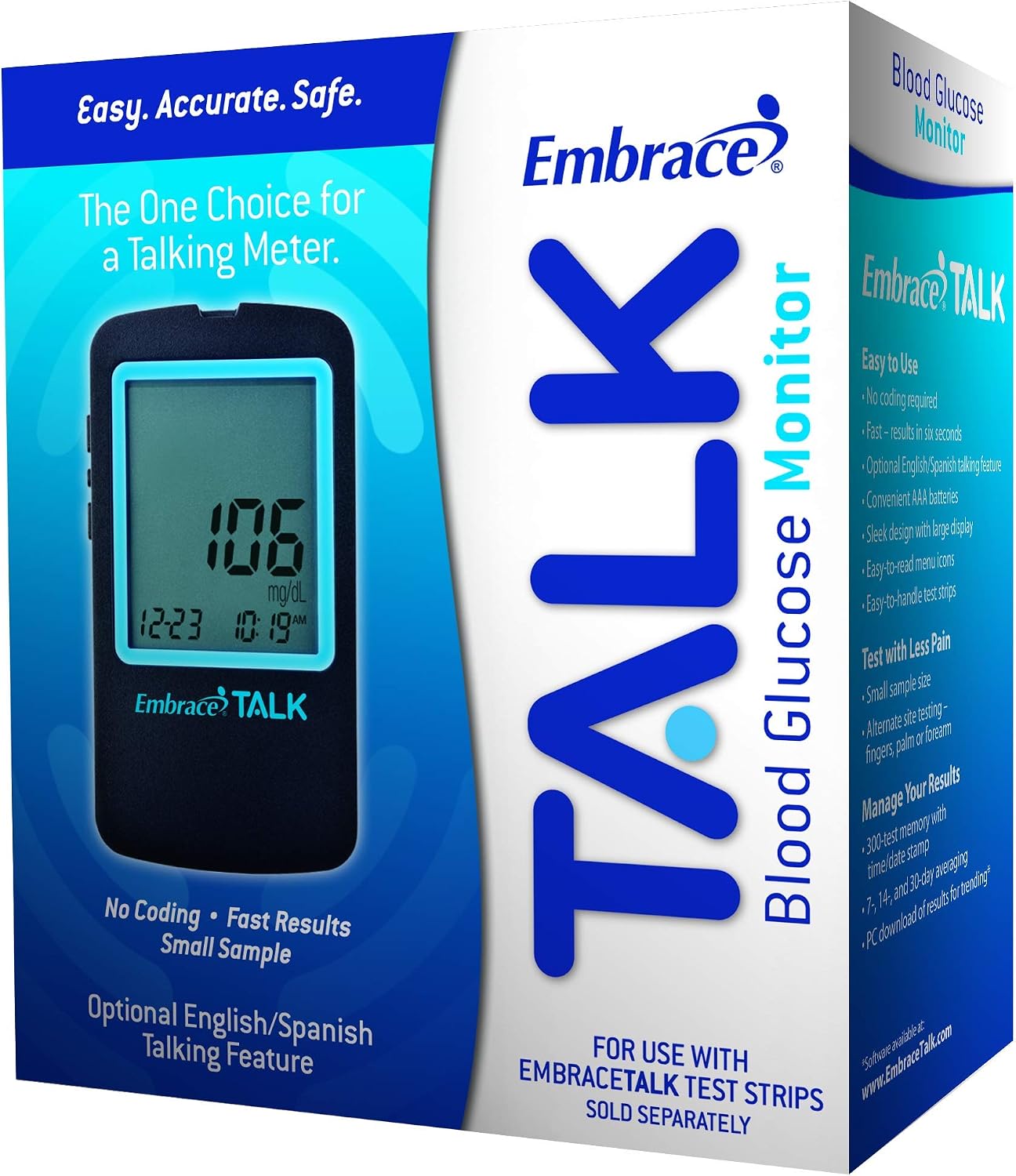Embrace Talk Blood Glucose Meter
