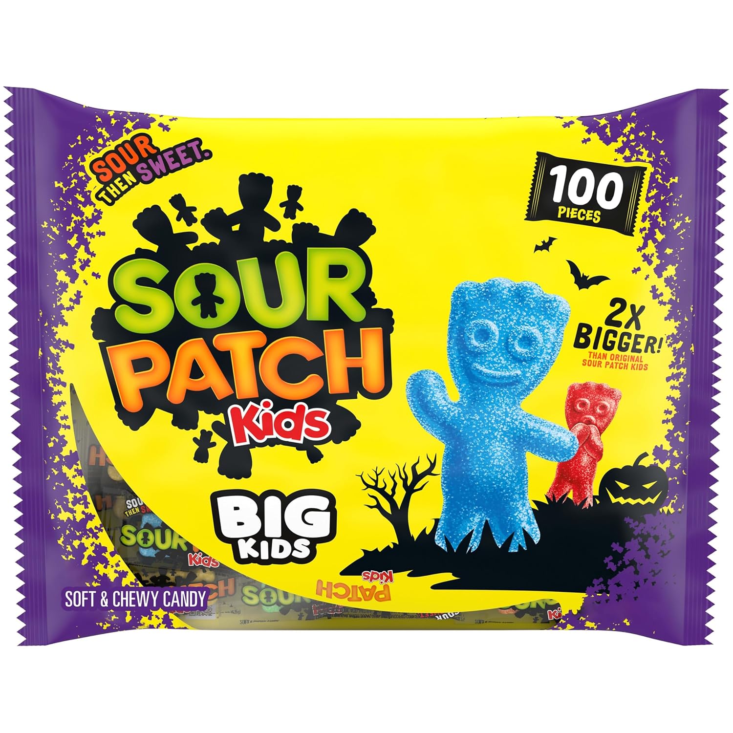SOUR PATCH KIDS & SWEDISH FISH Soft & Chewy Gummy Candy Variety Pack, 15 ct