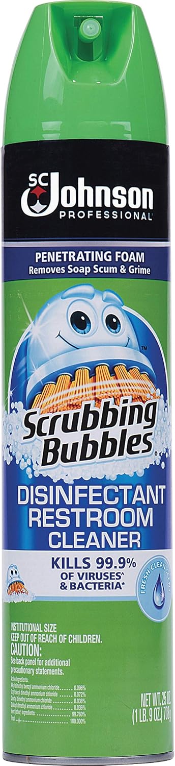 Scrubbing Bubbles Professional Disinfectant Restroom Cleaner, 25 Oz (Pack of 12)