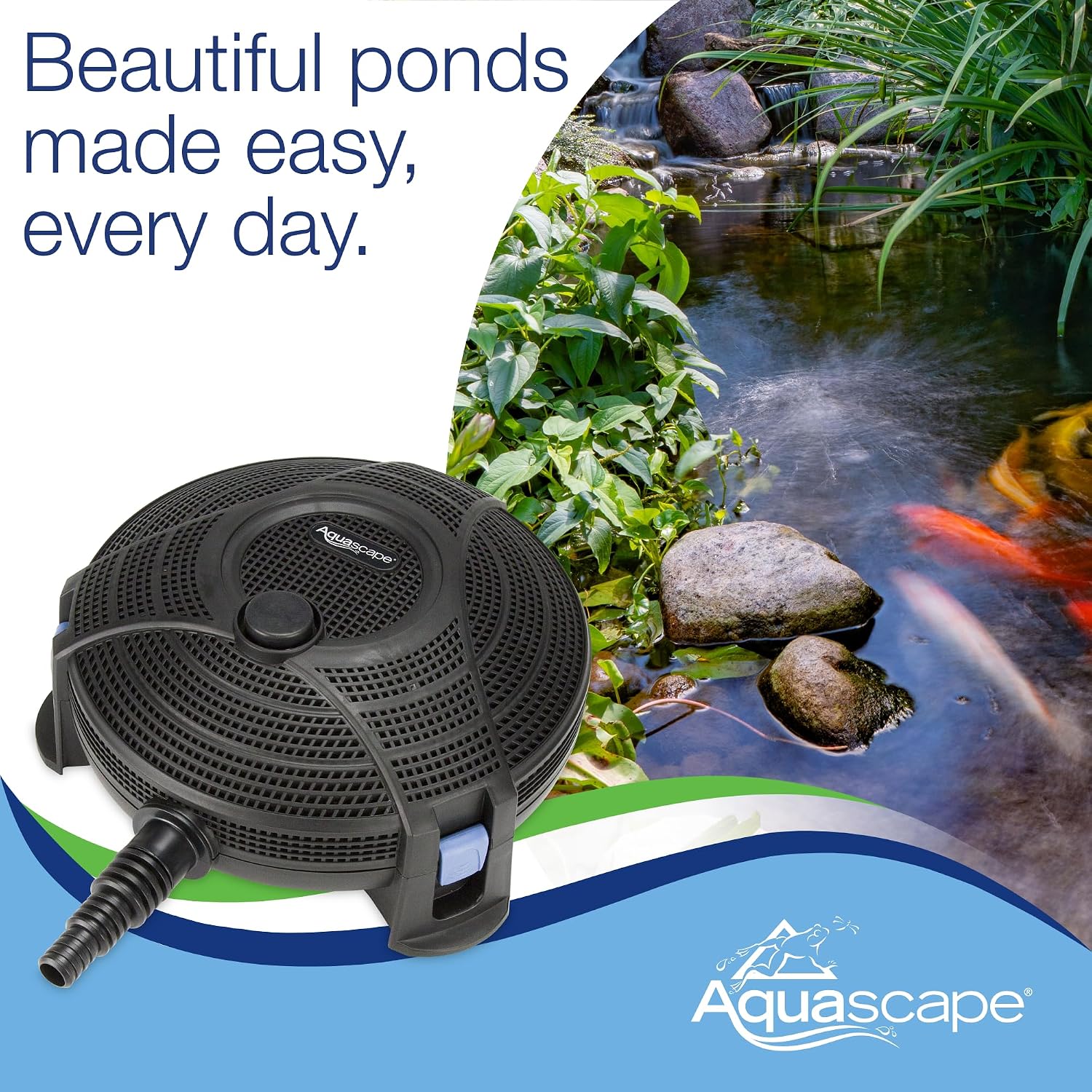 Aquascape 95110 Submersible Pond Water Filter | Mechanical and Biological Filtration