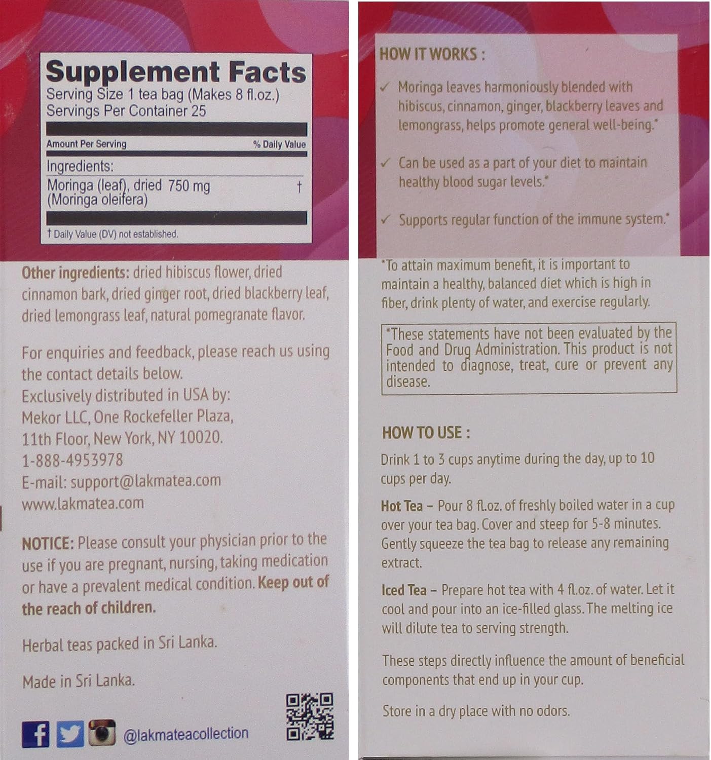 HYLEYS Lakma 14 Day Weight Loss Kit Green Tea - 42 Tea Bags