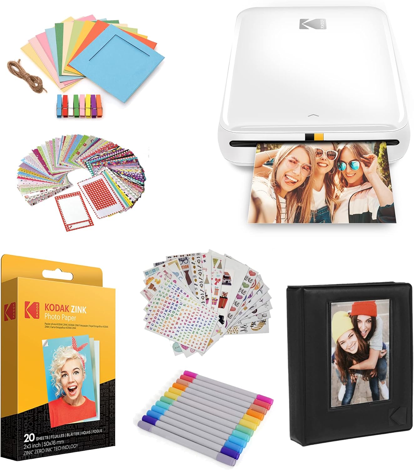 KODAK Step Instant Smartphone Photo Printer, Portable Mini Color Wireless Mobile Printer, Zink 2x3” (5.1x7.5 cm) Sticky-Back Photos