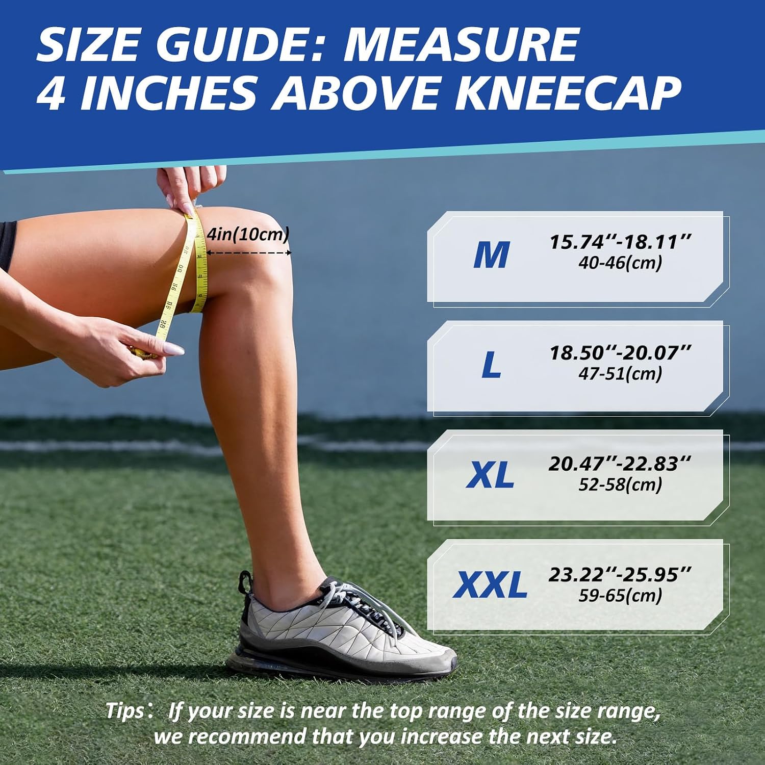Knee Brace for Meniscus Tear, Spring Stabilizers for ACL MCL Black | Patella Gel Pad, Adjustable Medium Support Brace for Men and Women