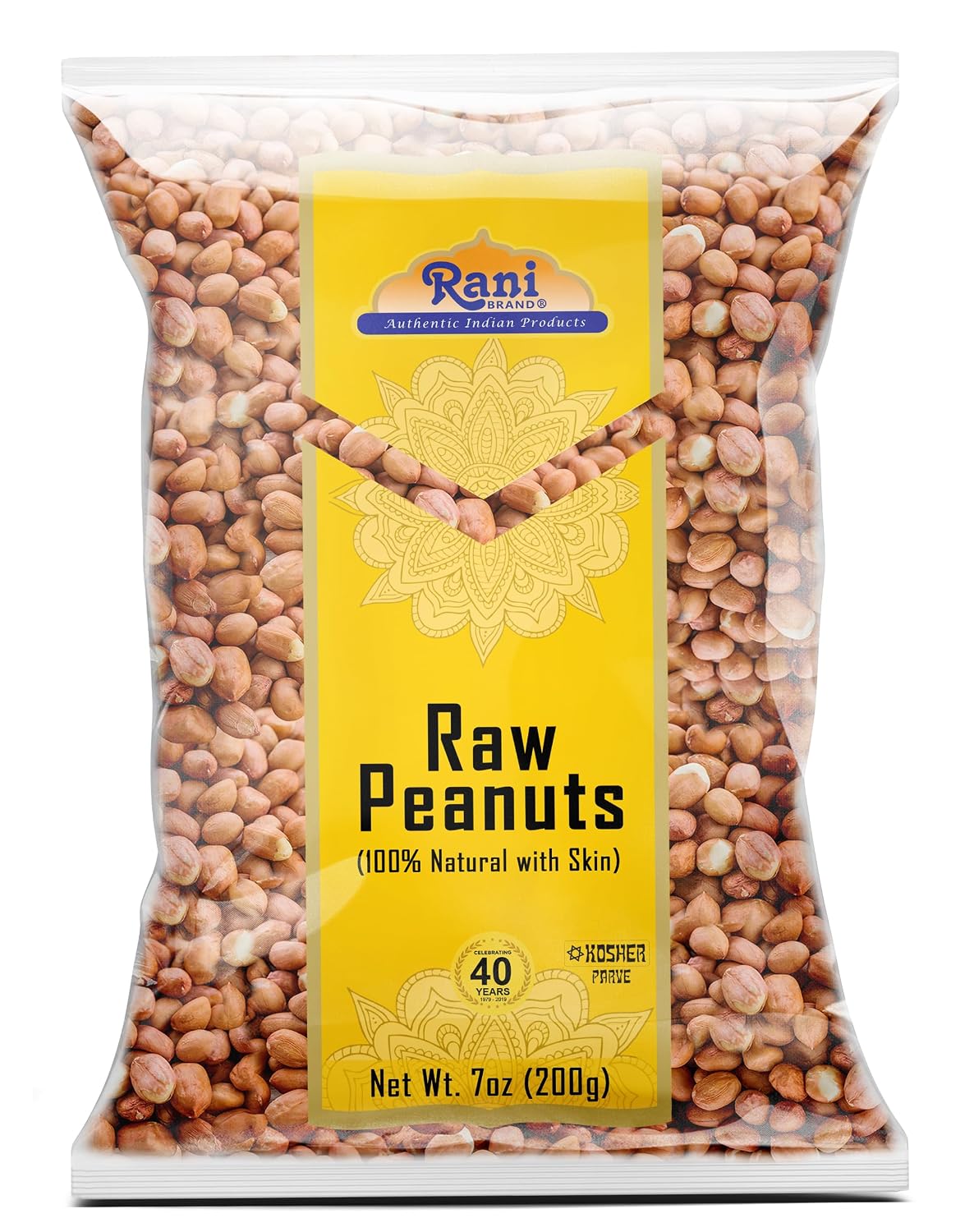 Rani Peanuts, Raw Whole With Skin (uncooked, unsalted) 14oz (400g) ~ All Natural | Vegan | Kosher | Gluten Friendly | Fresh Product of USA ~ Spanish Grade Groundnut/Red-skin