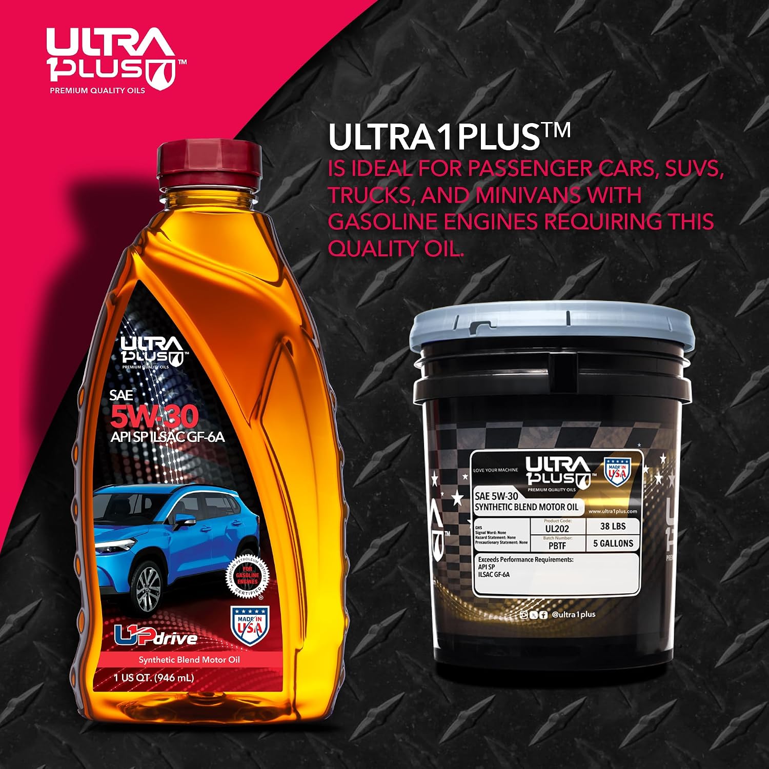 SAE 5W-30 Synthetic Blend Motor Oil API SP ILSAC GF-6A 1 Gallon