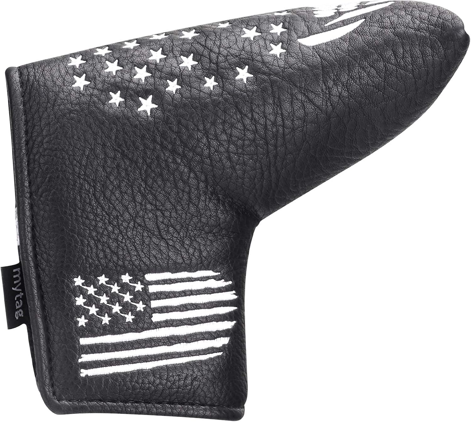 Skull Golf Head Covers Black Synthetic Leather Skeleton Golf Headcovers Set