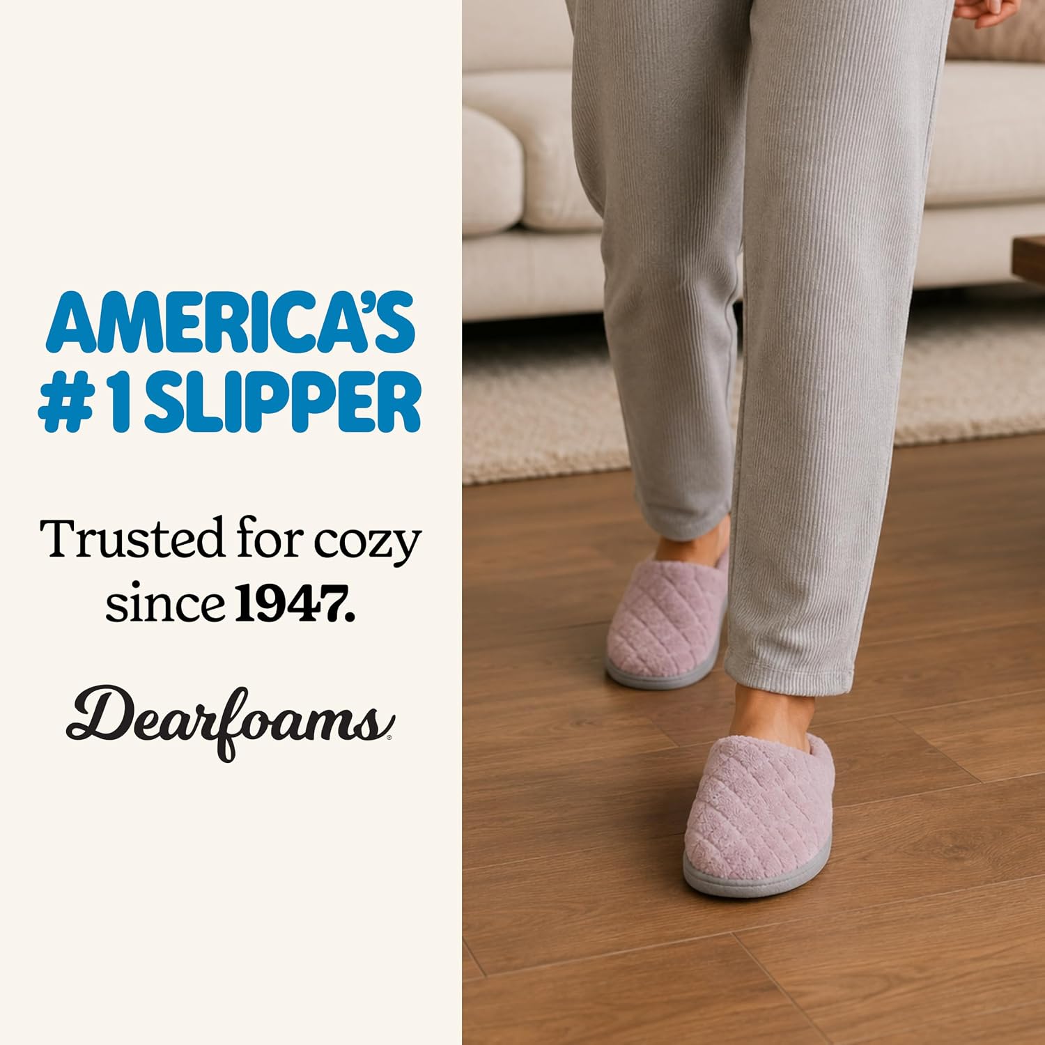 Leslie Terry Clog House Shoes with Memory Foam, Indoor Slippers with Wide Widths