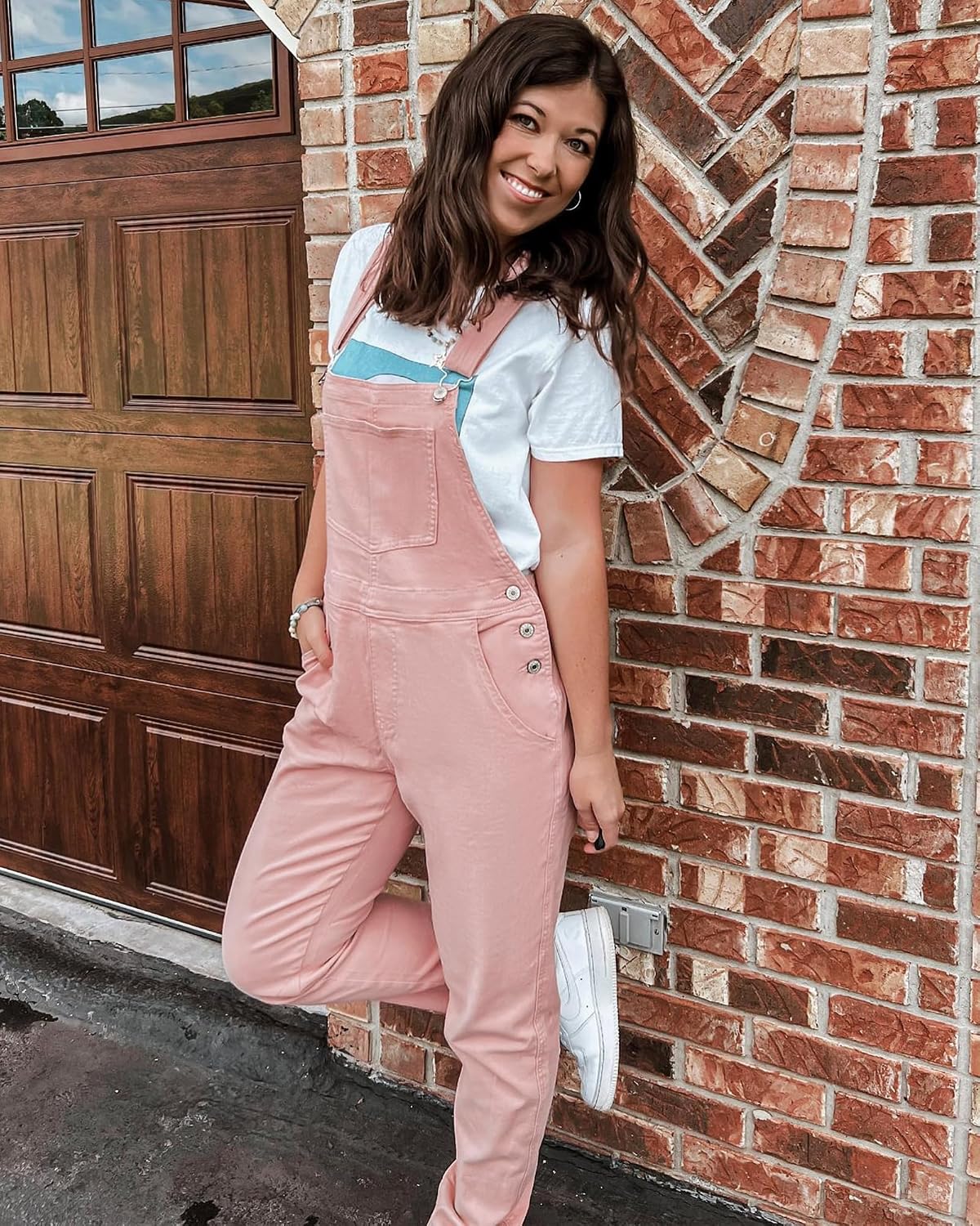 LookbookStore Denim Overalls for Women Dressy Stretch Bib Jean Jumpsuits