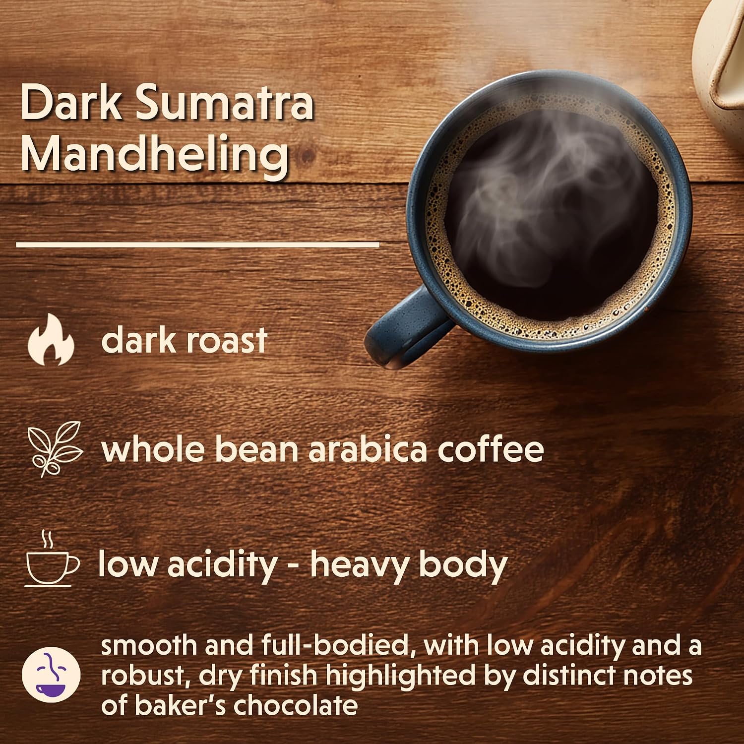 Coffee Bean Direct French Roast Papua New Guinea, Whole Bean, 5lb Bag | Dark Roast, Single Origin Arabica Coffee Beans