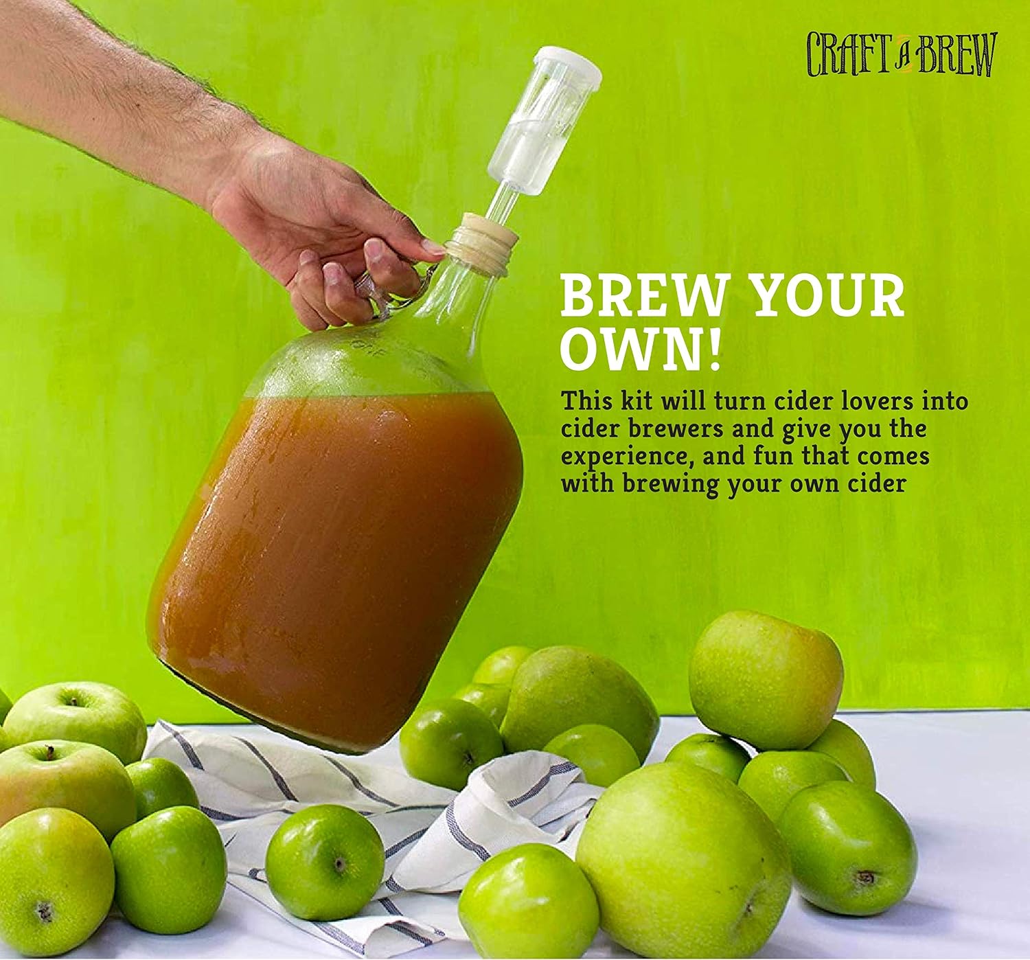 Craft A Brew - Hefeweizen - Beer Making Kit - Make Your Own Craft Beer - Complete Equipment and Supplies - Starter Home Brewing Kit - 1 Gallon