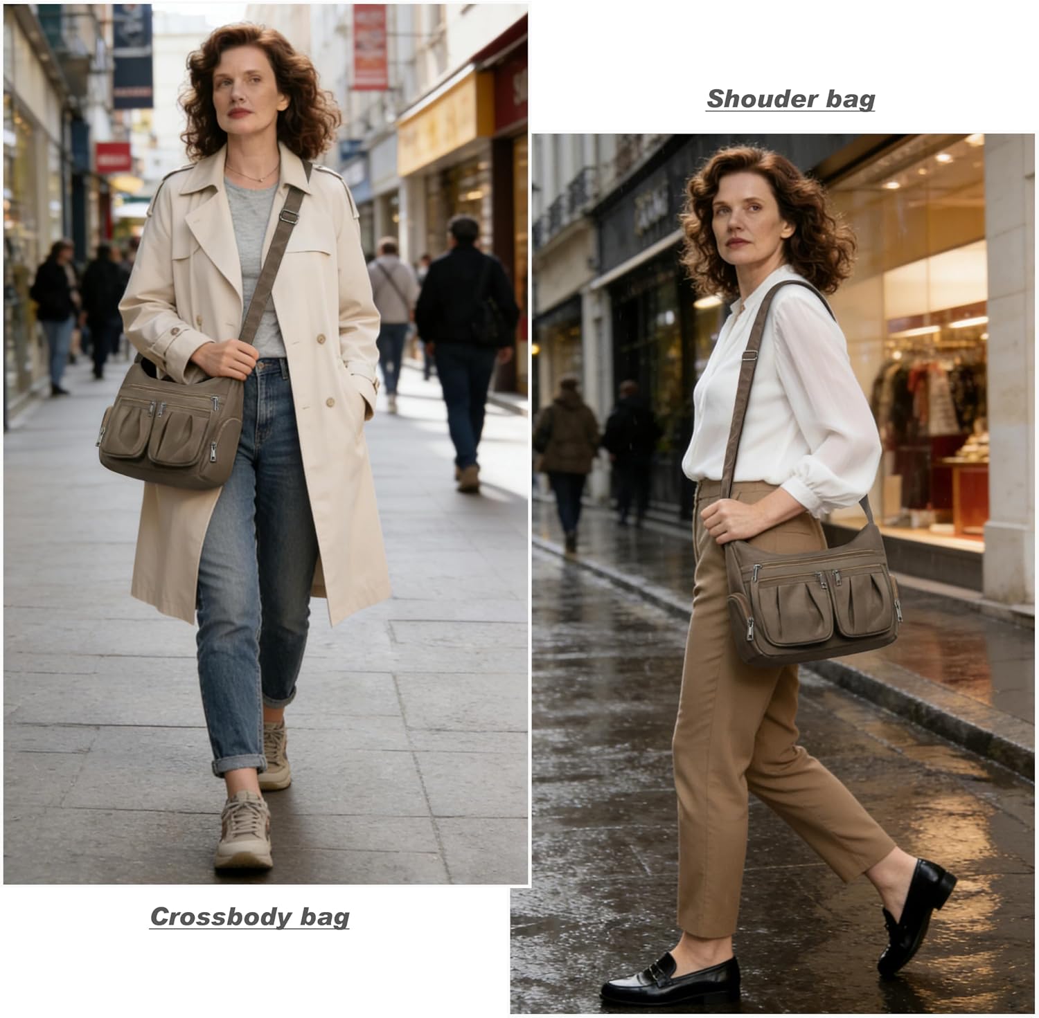 VOLGANIK ROCK Crossbody Purses for Women Shoulder Handbags Lightweight Waterproof Nylon Travel Bag Ladies Pocketbooks