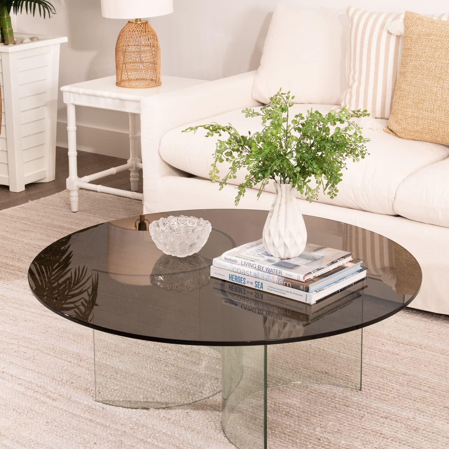 Spancraft 24" Bronze Round Tempered Glass 1/2" Thick Table Top (24")