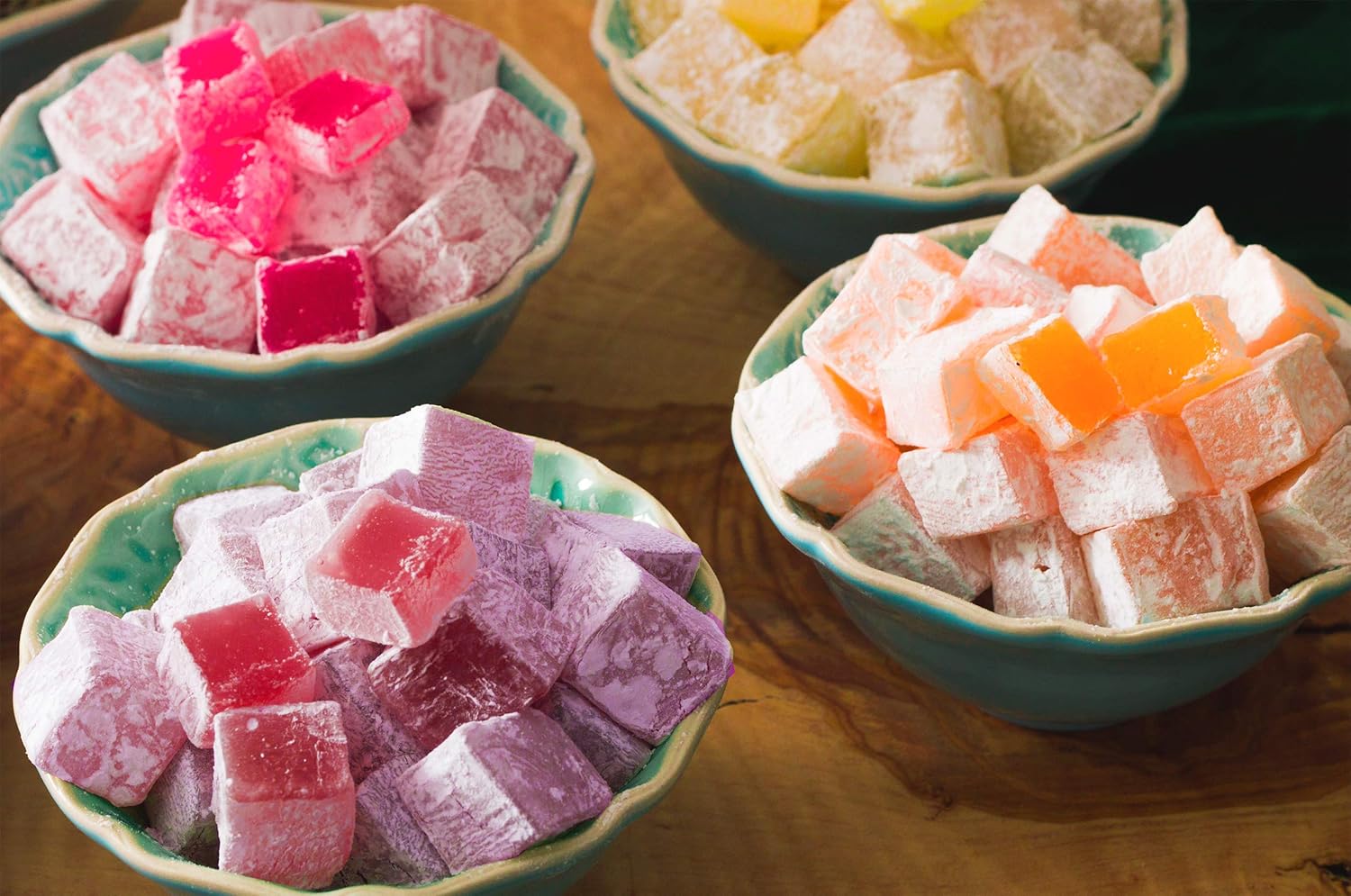Cerez Pazari Turkish Delight Candy With Assorted Flavors 16 oz, Gourmet Snacks Gift Box