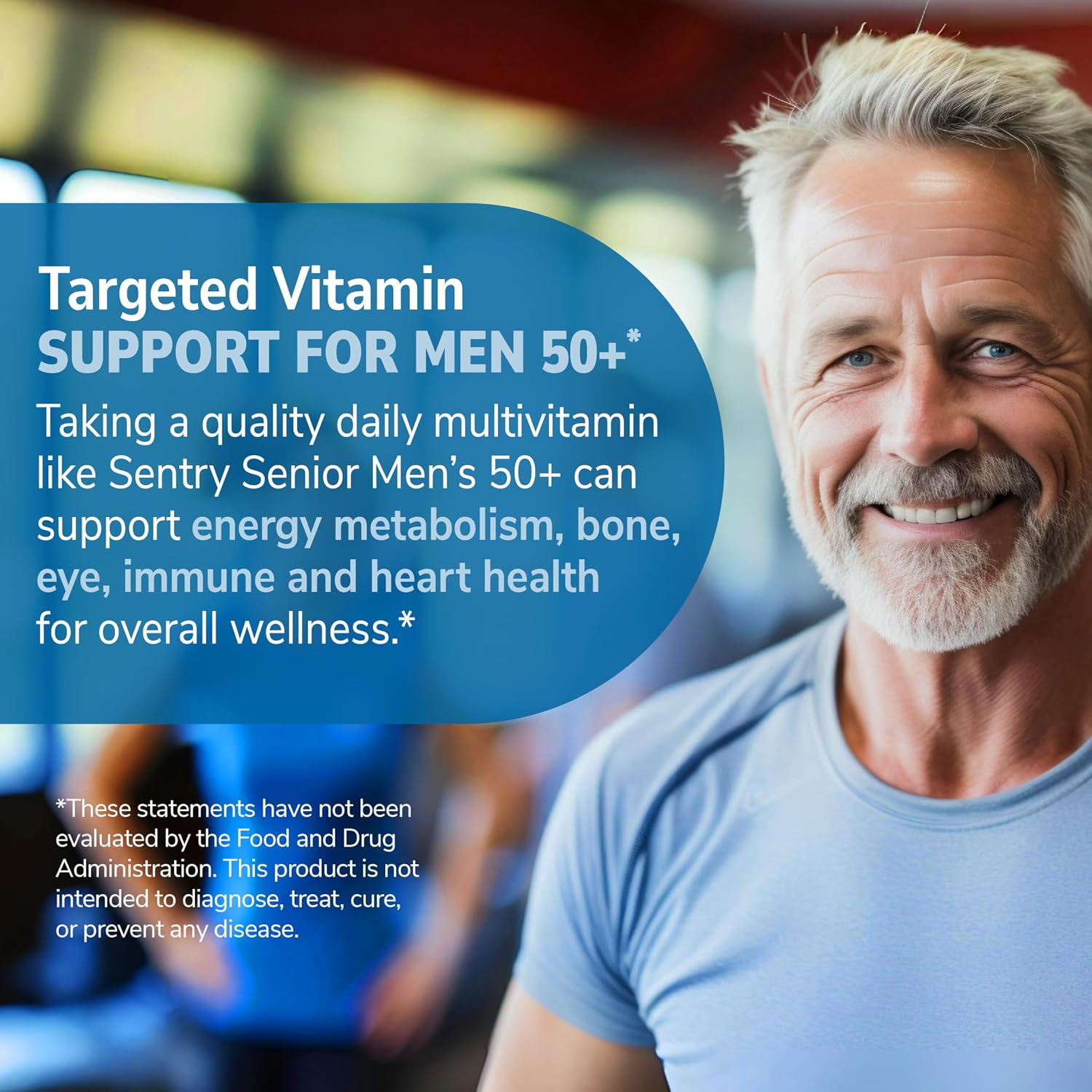 21st Century Sentry Senior Men 50+ Multivitamin Tablets, 100 Count | Complete Daily Multivitamin & Multimineral, Compare VS. Centrum® SILVER Men 50+