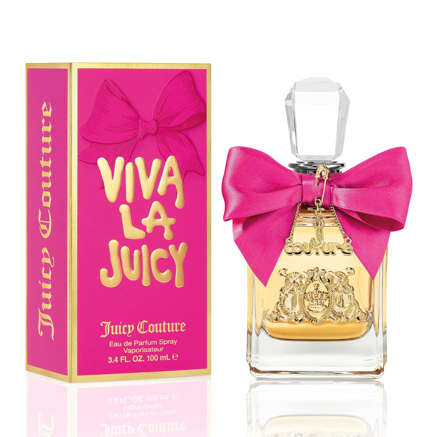Juicy Couture Viva La Juicy Eau De Parfum, Women's Perfume with Notes of Mandarin, Gardenia & Caramel, Floral & Sweet Perfume for Women, EDP Spray