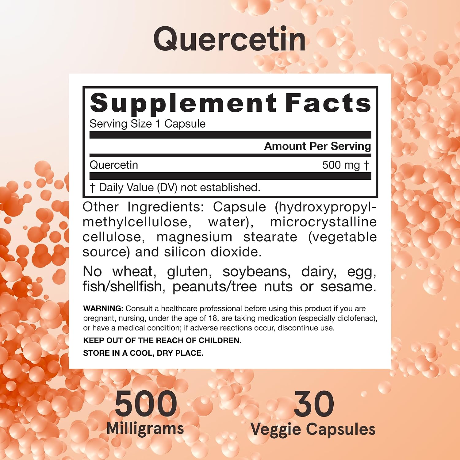 Jarrow Quercetin 500mg Capsules for Cardiovascular & Immune Health, 200ct | Cellular Health Support, Cardiovascular Support, Antioxidant Support, Supports Antioxidant Status, Veggie Capsules
