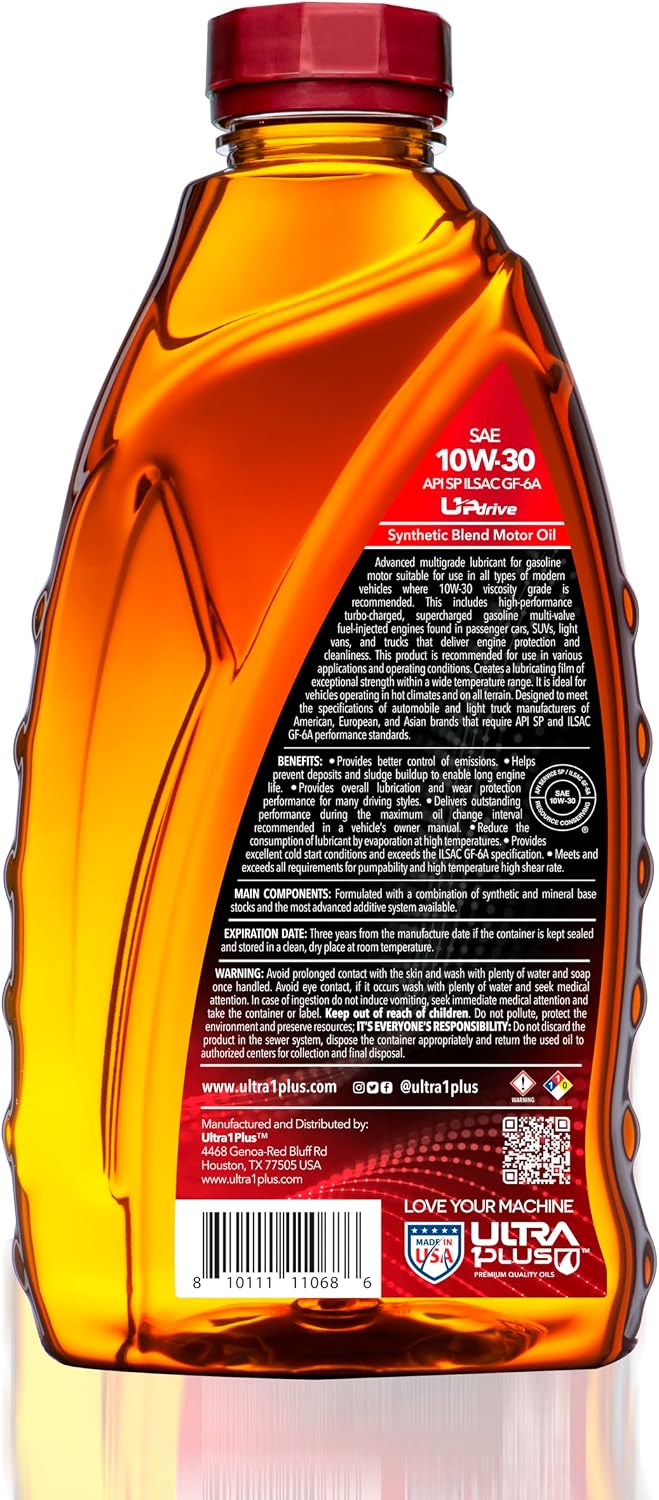 SAE 5W-30 Synthetic Blend Motor Oil API SP ILSAC GF-6A 1 Gallon