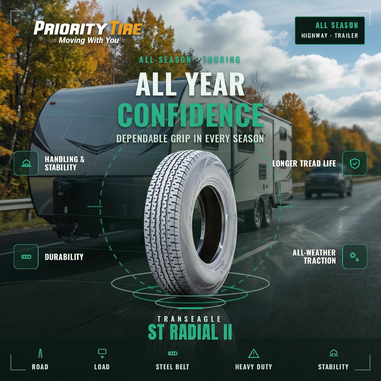 Transeagle ST II ST235/85R16 128/124L All Season F (12 Ply) Tire