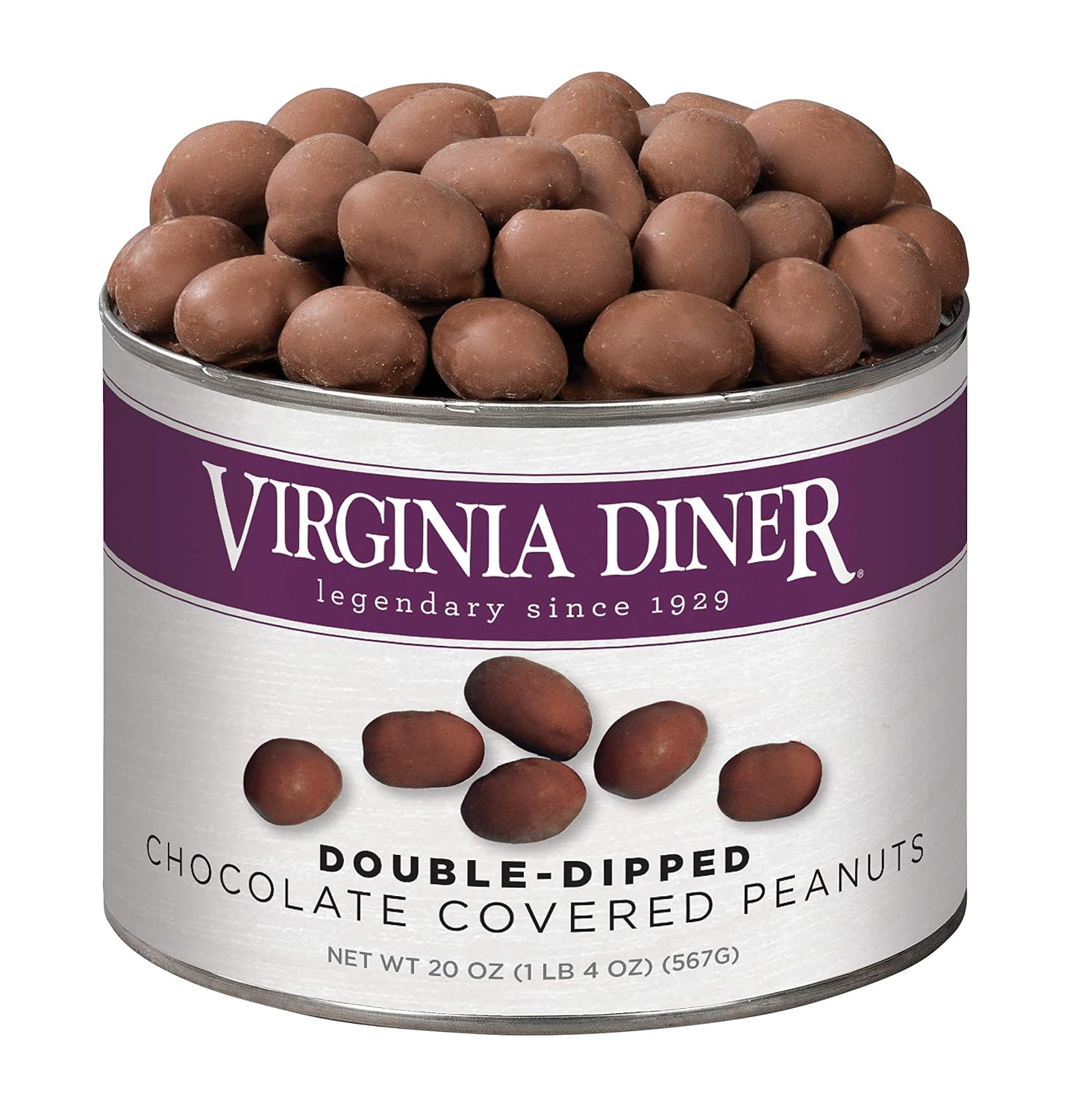 Virginia Diner Old-Fashioned Peanut Squares Candy, Virginia Peanuts -18oz Tin