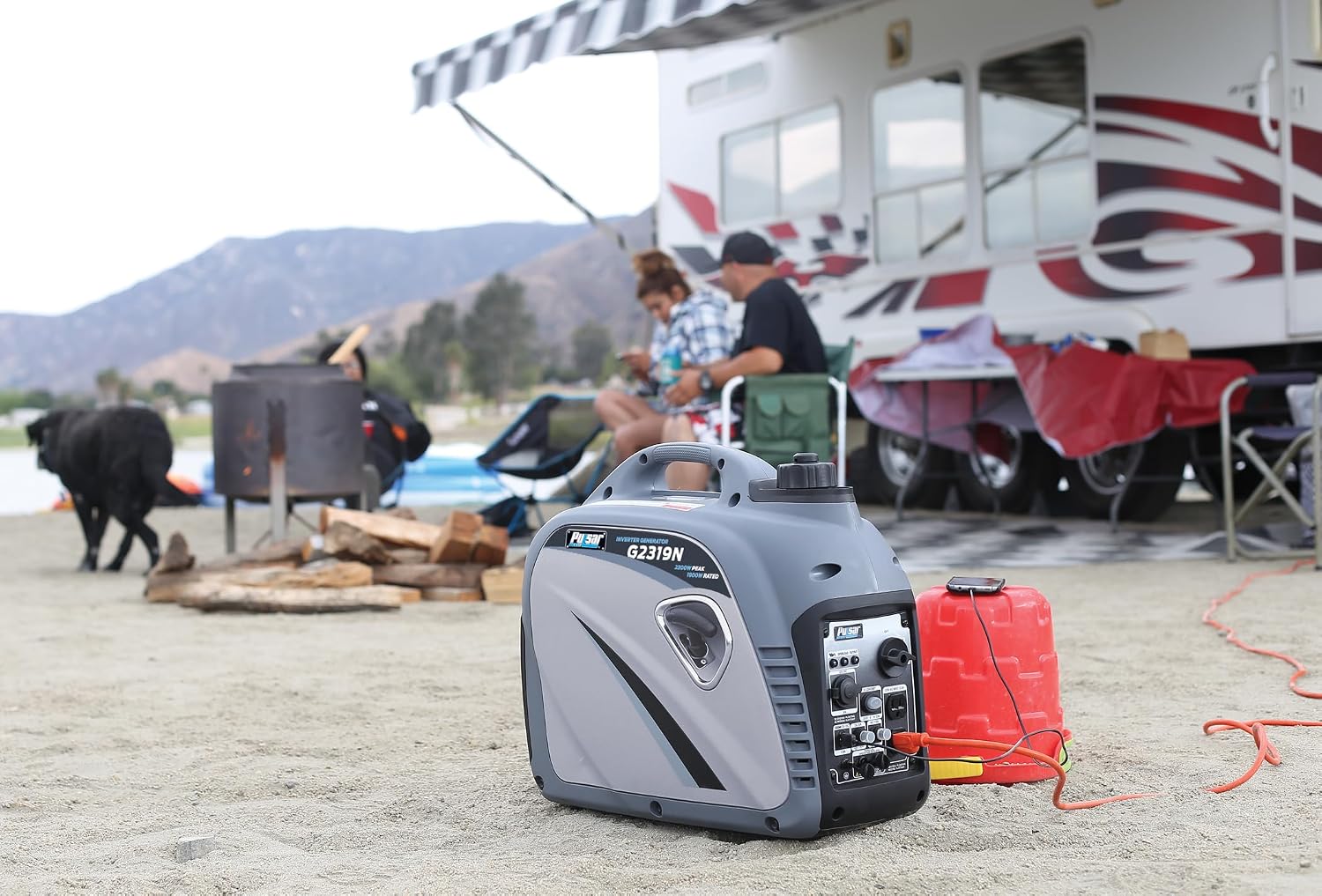 Pulsar 2,300W Portable Gas-Powered Quiet Inverter Generator With USB Outlet & Parallel Capability, Carb Compliant, G2319N