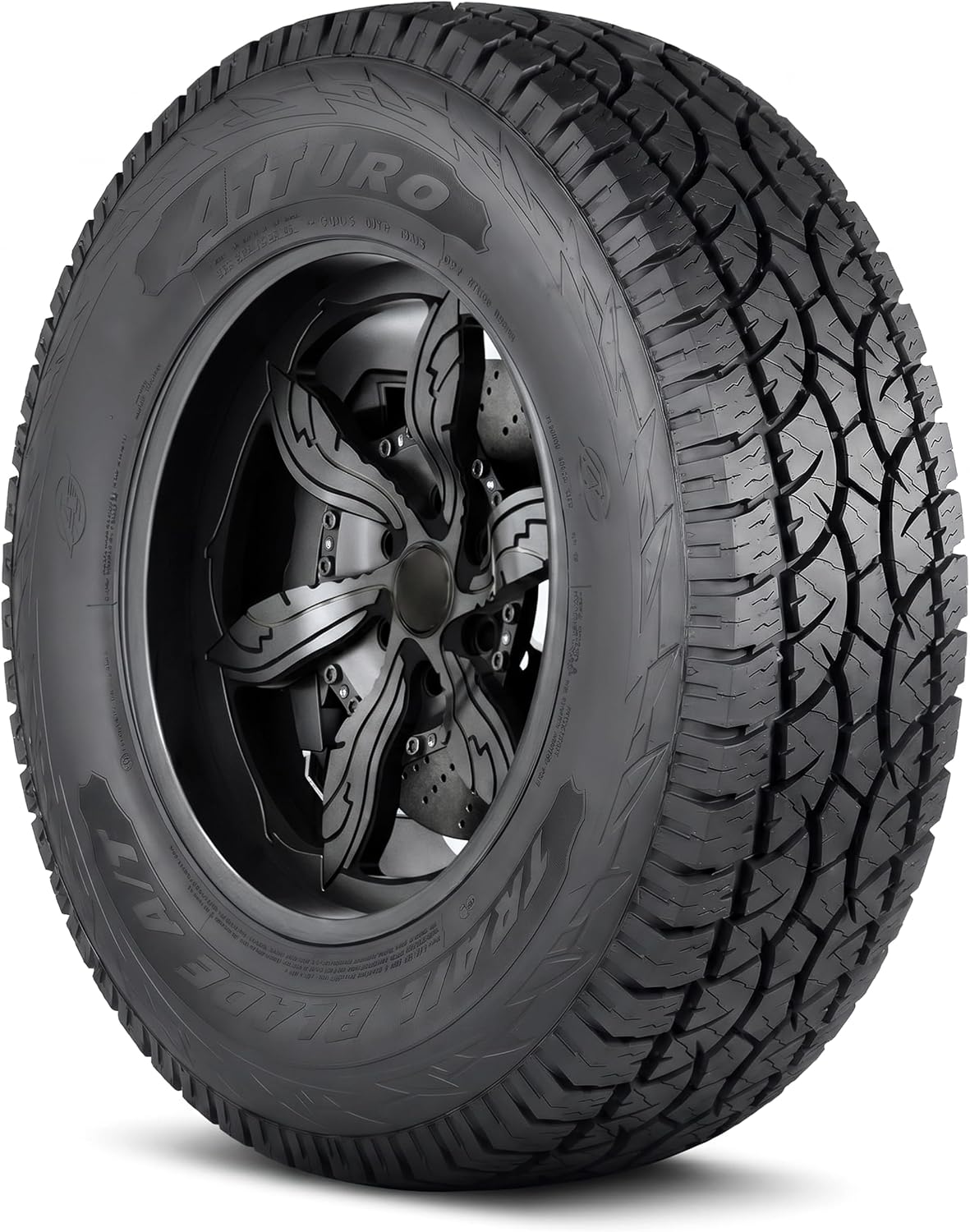 ATTURO Trail Blade A/T All-Terrain Tire, LT235/75R15 104/101S | Light Truck All Terrain All Weather Traction 104/101S Rated C (6 Ply) Radial Construction Black Sidewall Tire