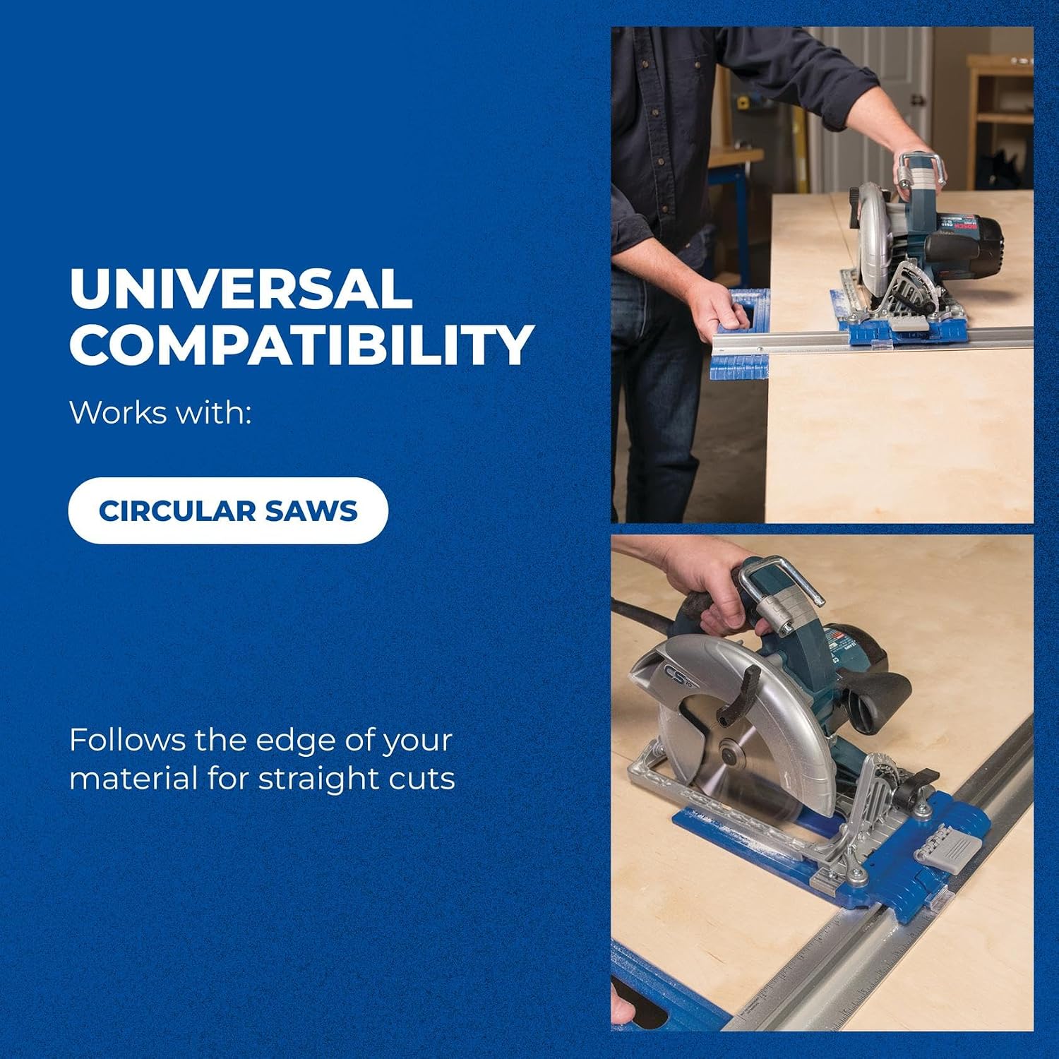 Kreg KMA2685 Rip-Cut Circular Saw Guide - Cutting Tool - Guide is Best for Regular (Side-Blade) Circular Saw - Ensure Compatibility Before Use - Woodworking Tools for Home Improvement