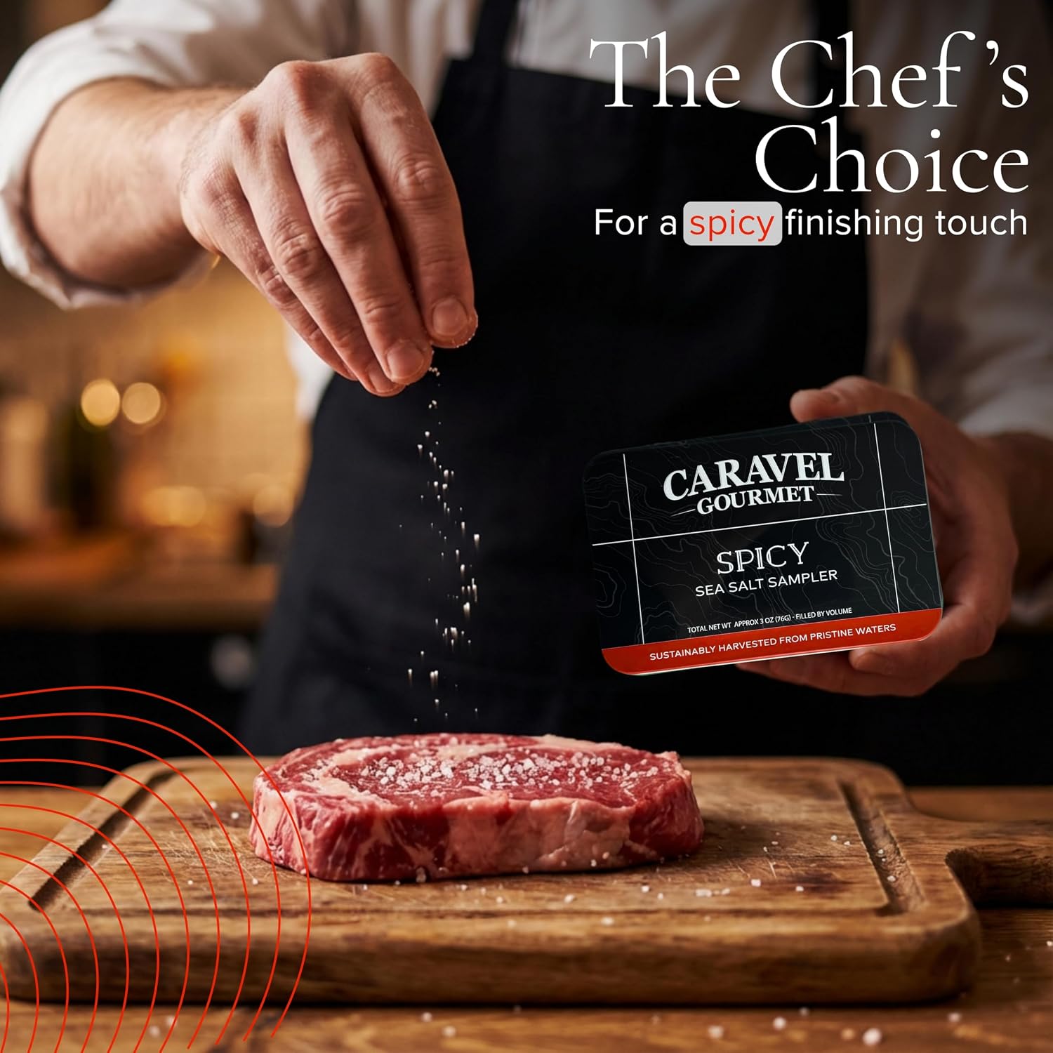 Caravel Gourmet Smoked Sea Salt Sampler, 6-Flavor Grilling Salts, 0.5 oz | Grilling & cooking salts bundle, finishing salt & spice variety pack gift for special occasions