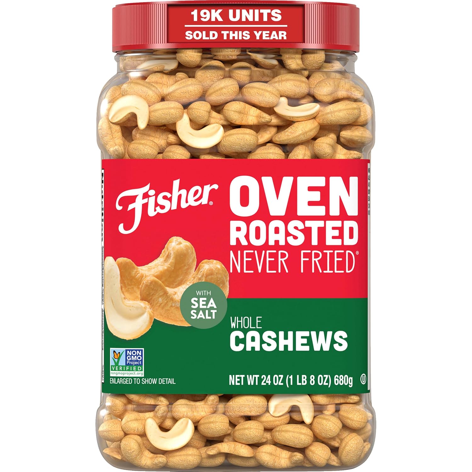 Fisher Oven Roasted Never Fried Deluxe Mixed Nuts, 24 Ounces