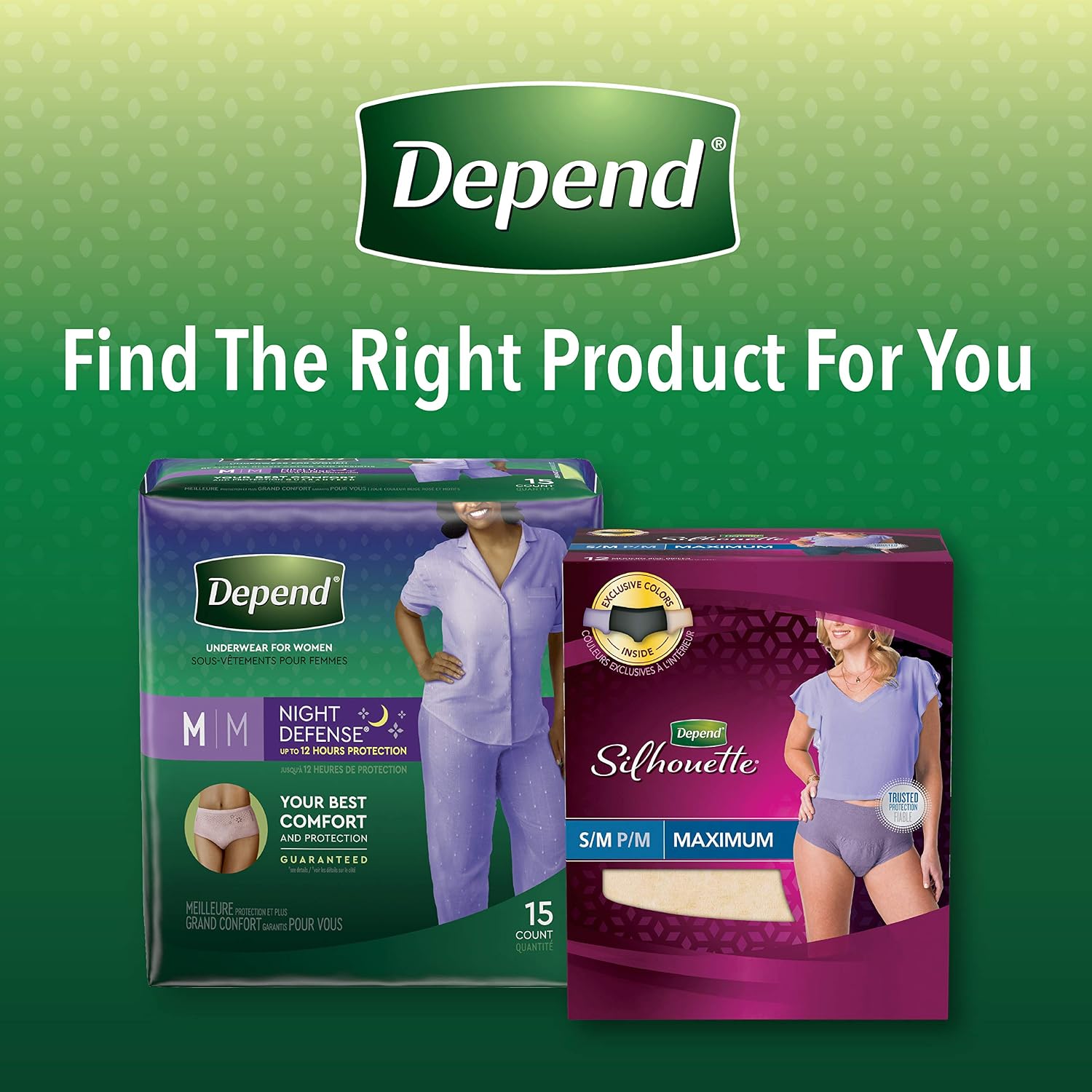 Depend FIT-FLEX Incontinence Underwear for Women, Disposable, Maximum Absorbency, Large, Blush, 52 Count (2 Packs of 26) (Packaging May Vary)