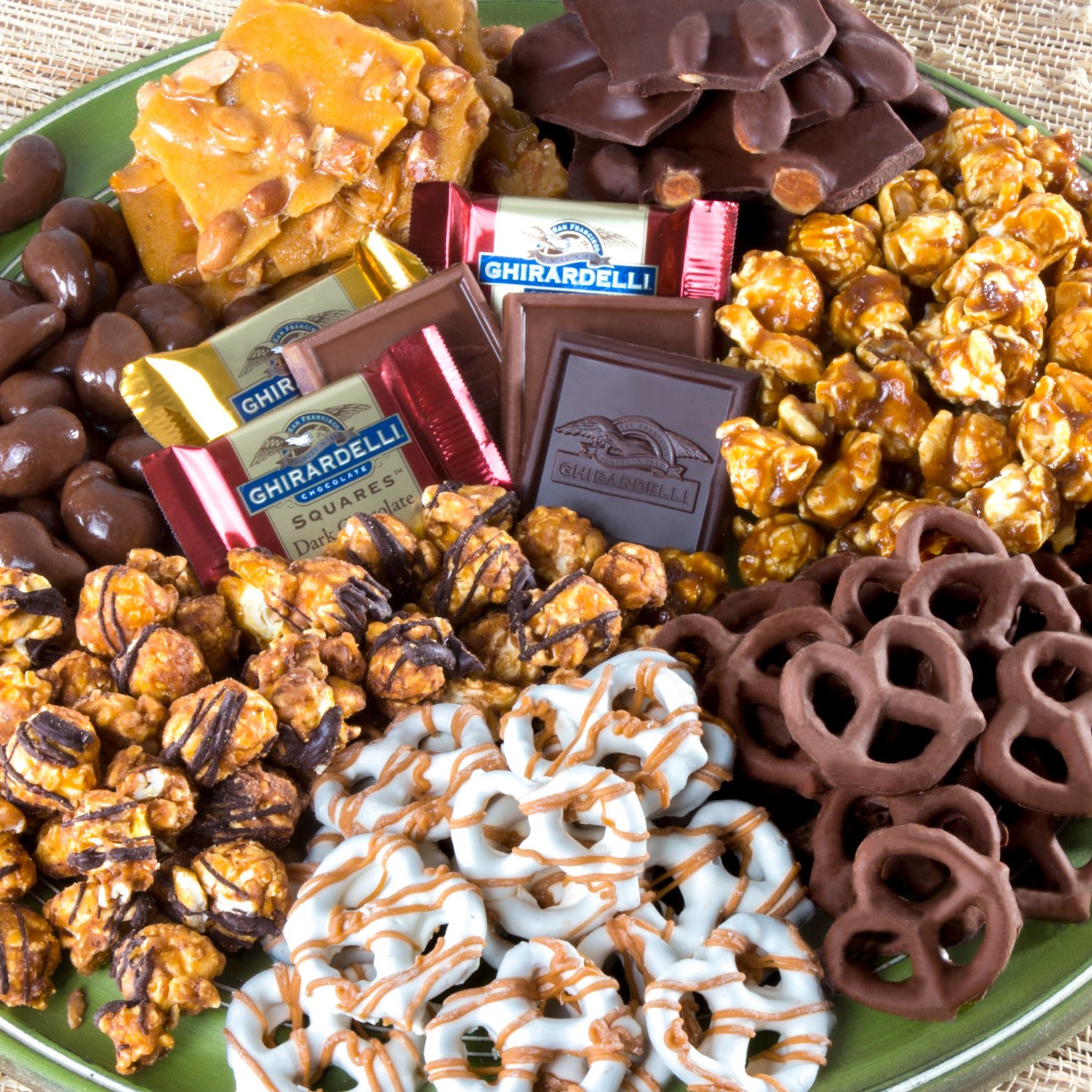 A Gift Inside Chocolate Gift Basket - Sweet Treats Gift Tray, Chocolates Gift Basket for Mom, Dad, Family & Friends