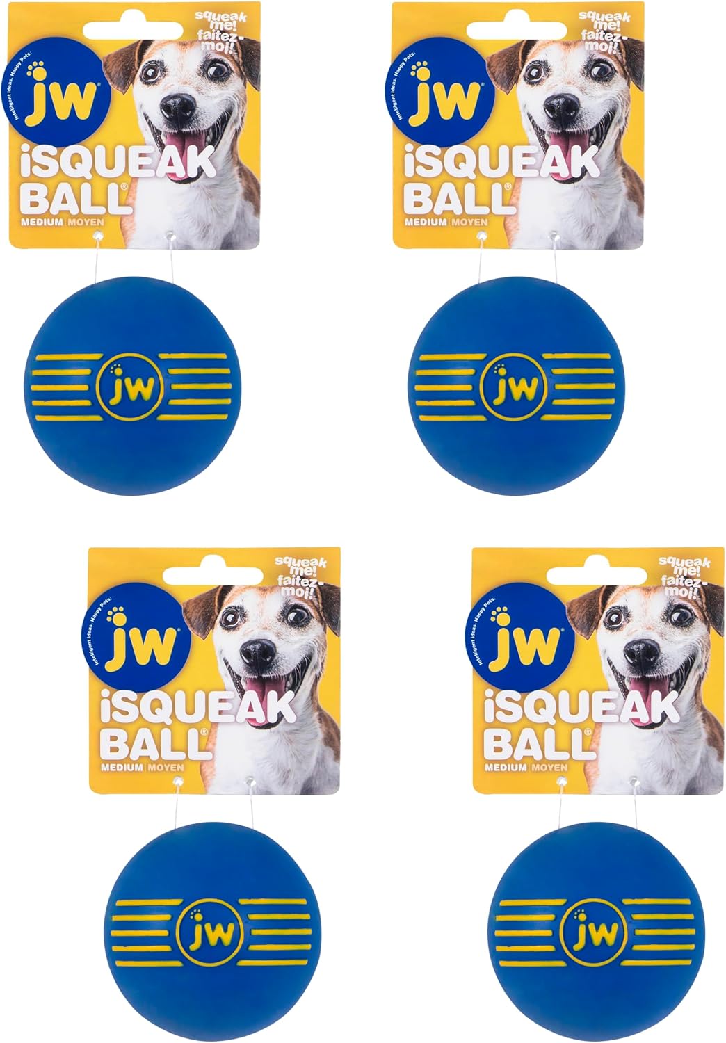 JW Squeak-ee Ball Puppy Toy | Water Resistant Design.