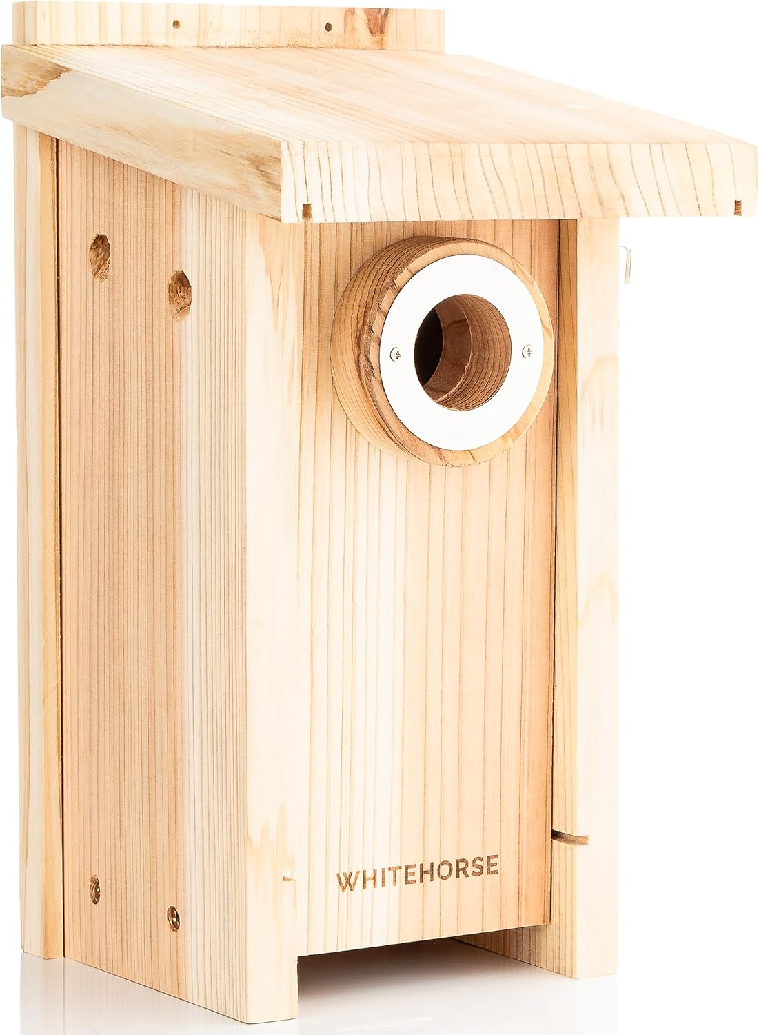 WHITEHORSE Bluebird House - Weatherproof Bird House for Outdoors - Cedar Birdhouse Built to NABS Specs - Nest Box for Bluebirds, Chickadees, Titmice