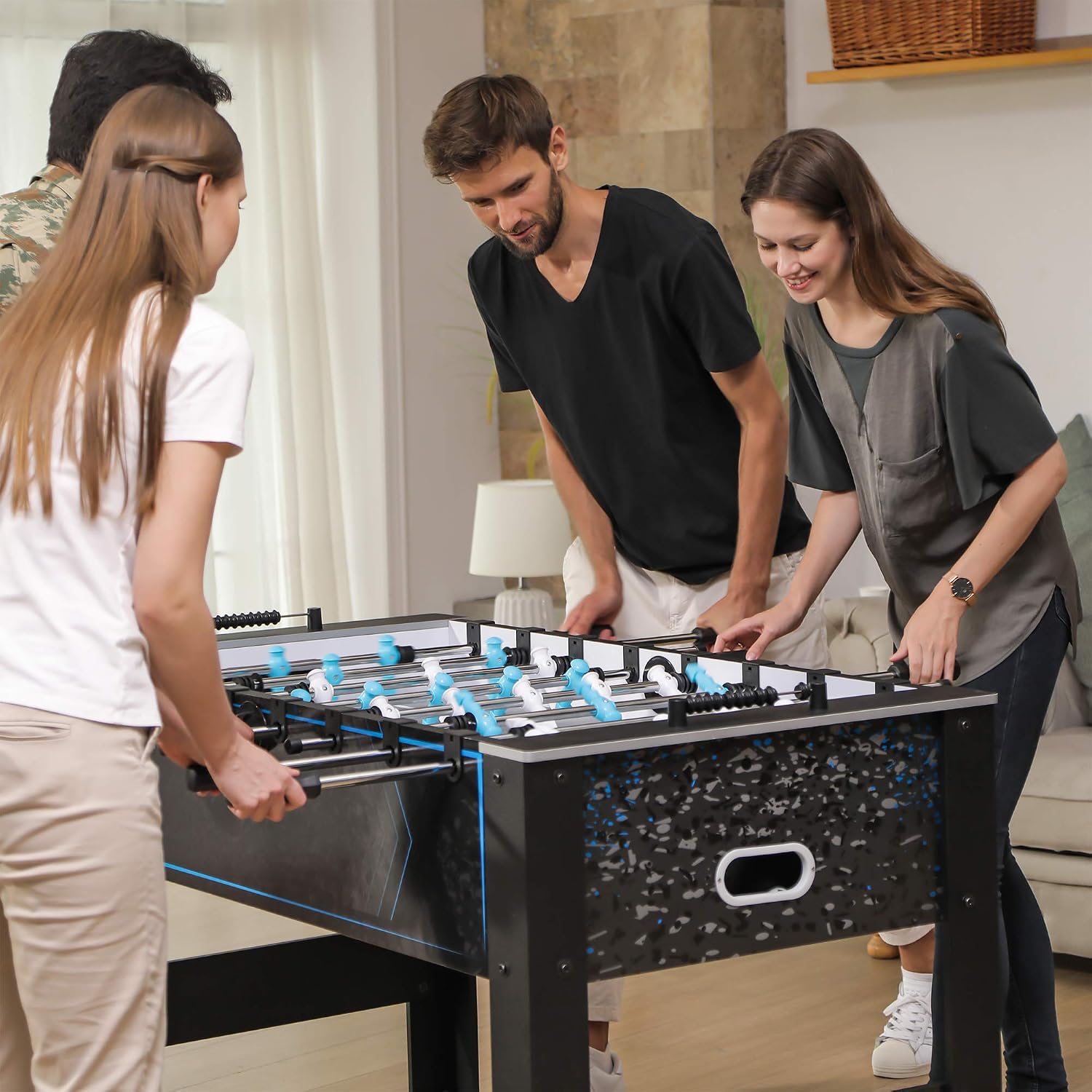 EastPoint Sports 60-Inch Official Competition Size Foosball Table - Foosball Game Table and Foosball Ball Set Complete with Quick-Connect Rods and