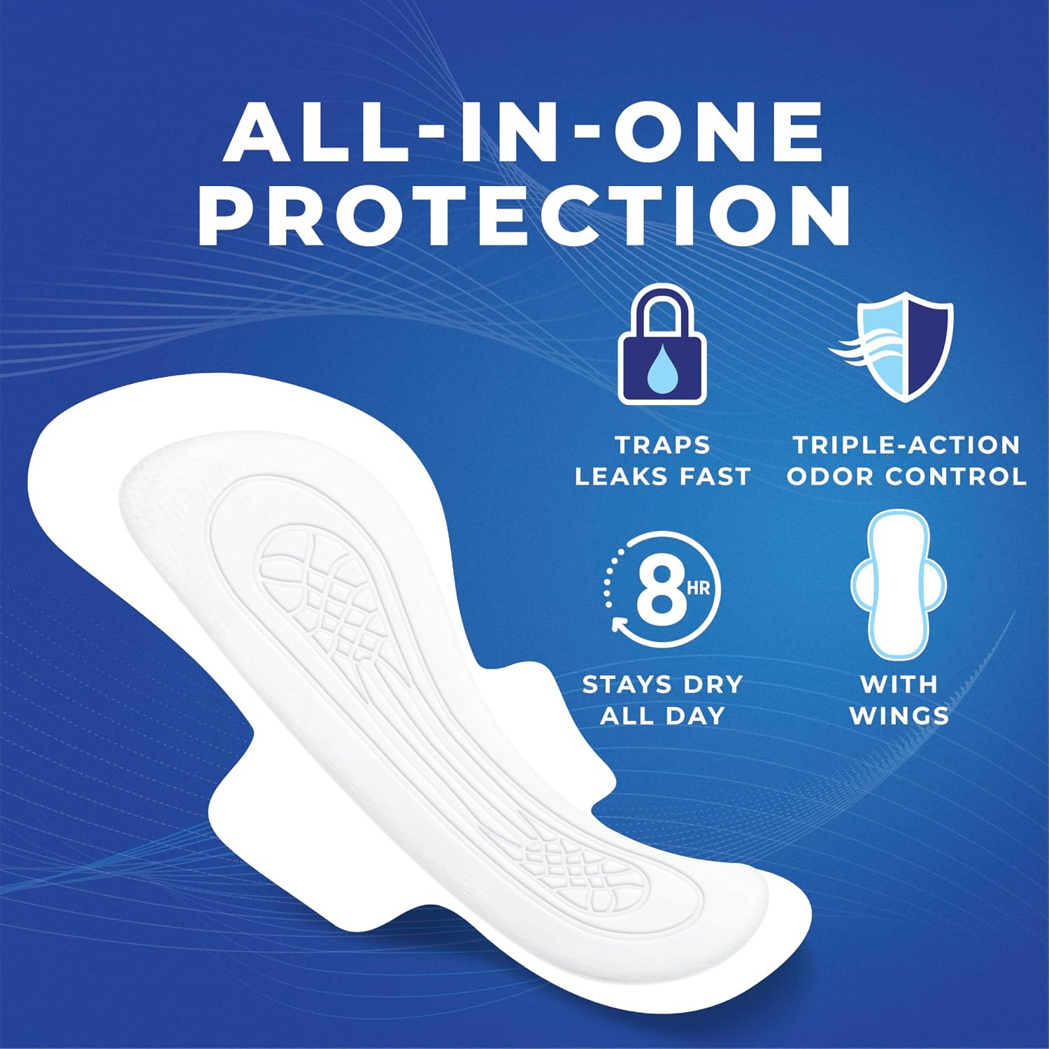 Stayfree Ultra Thin Overnight Pads with Wings, For Women, Reliable Protection and Absorbency of Feminine Moisture, Leaks and Periods