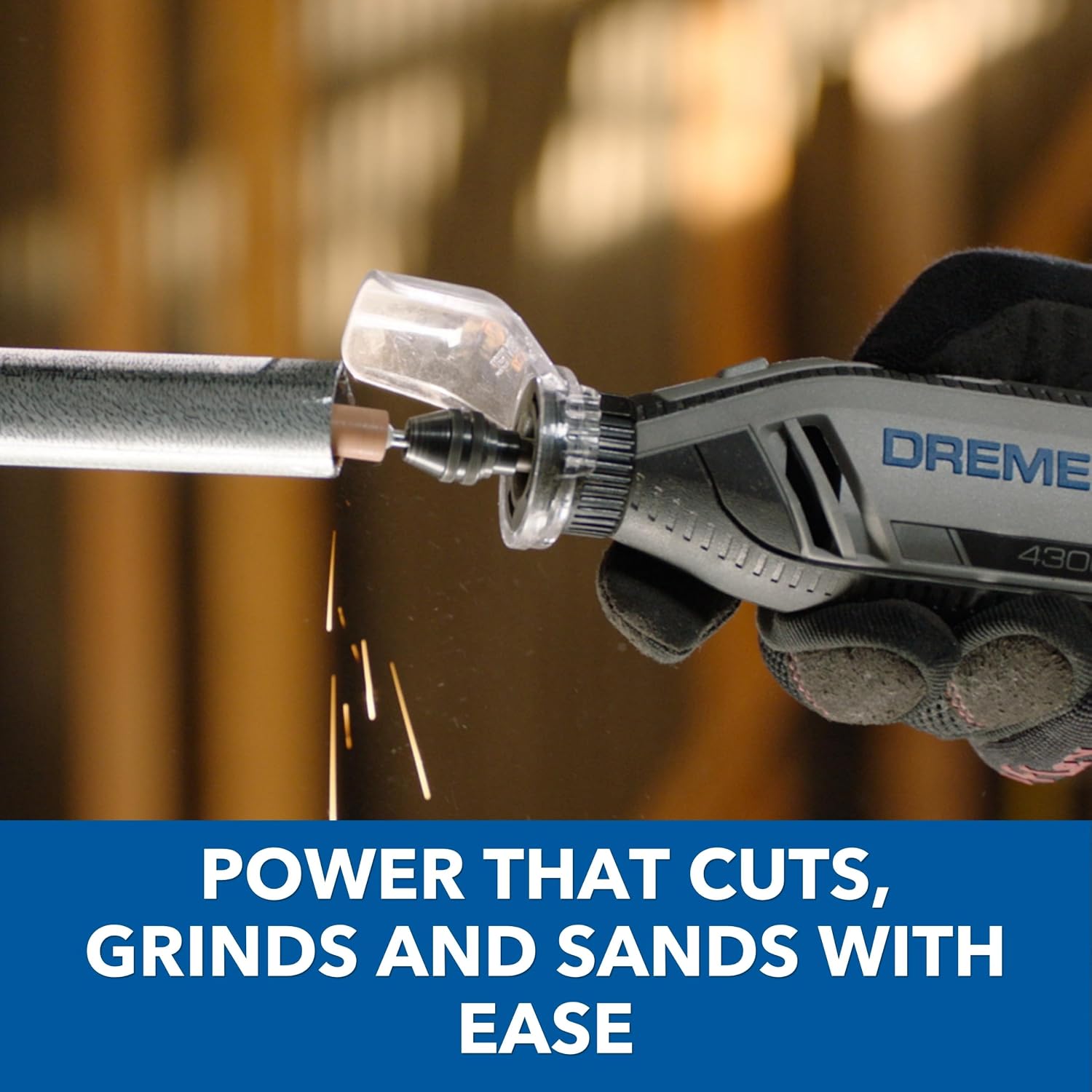 Dremel 4300-9/64 Rotary Tool Kit with Flex Shaft - 9 Attachments & 64 Accessories - Ideal for Engraving, Etching, Sanding, and Polishing