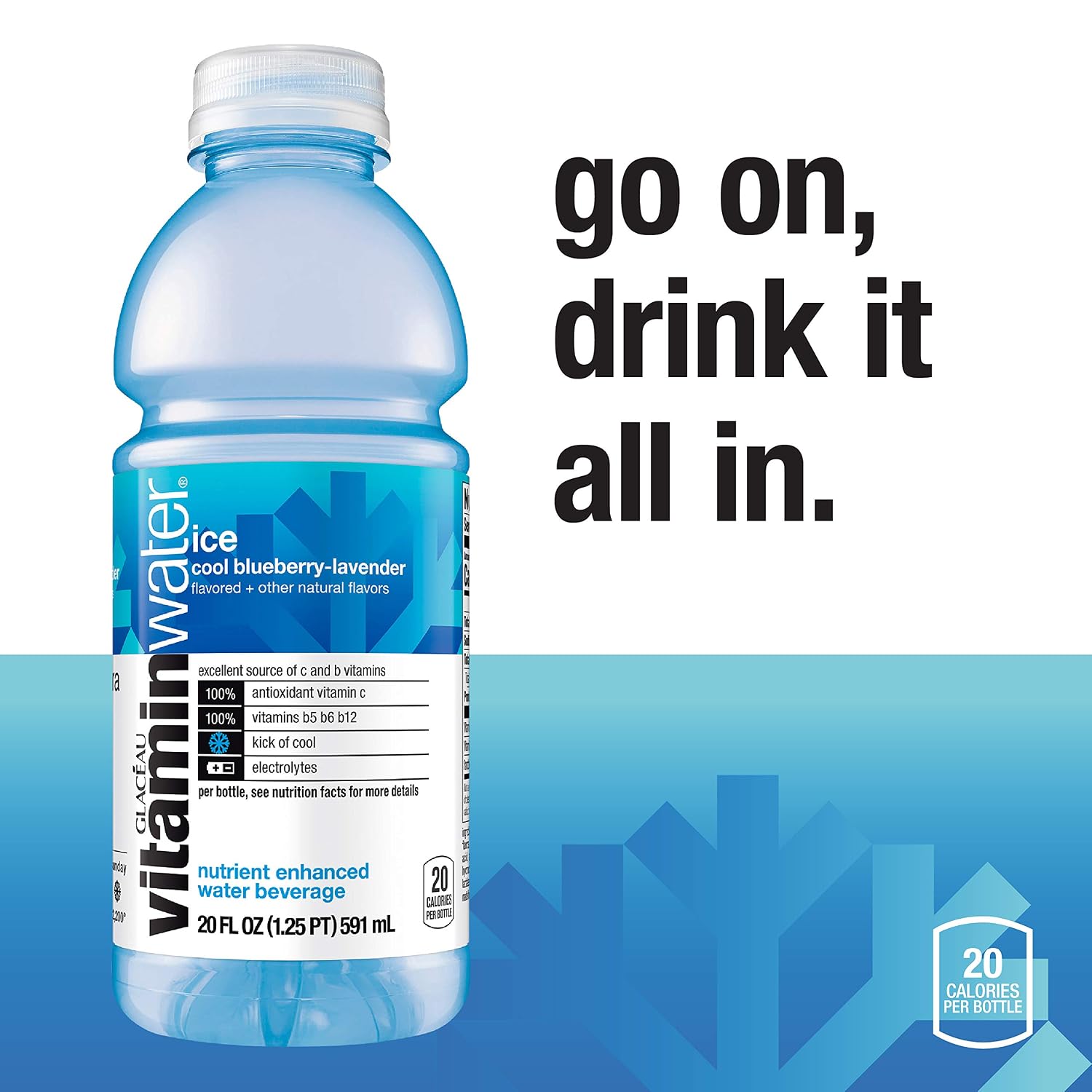 vitaminwater zero squeezed, lemonade flavored, electrolyte enhanced bottled water with vitamin b5, b6, b12, 20 fl oz, 12 pack