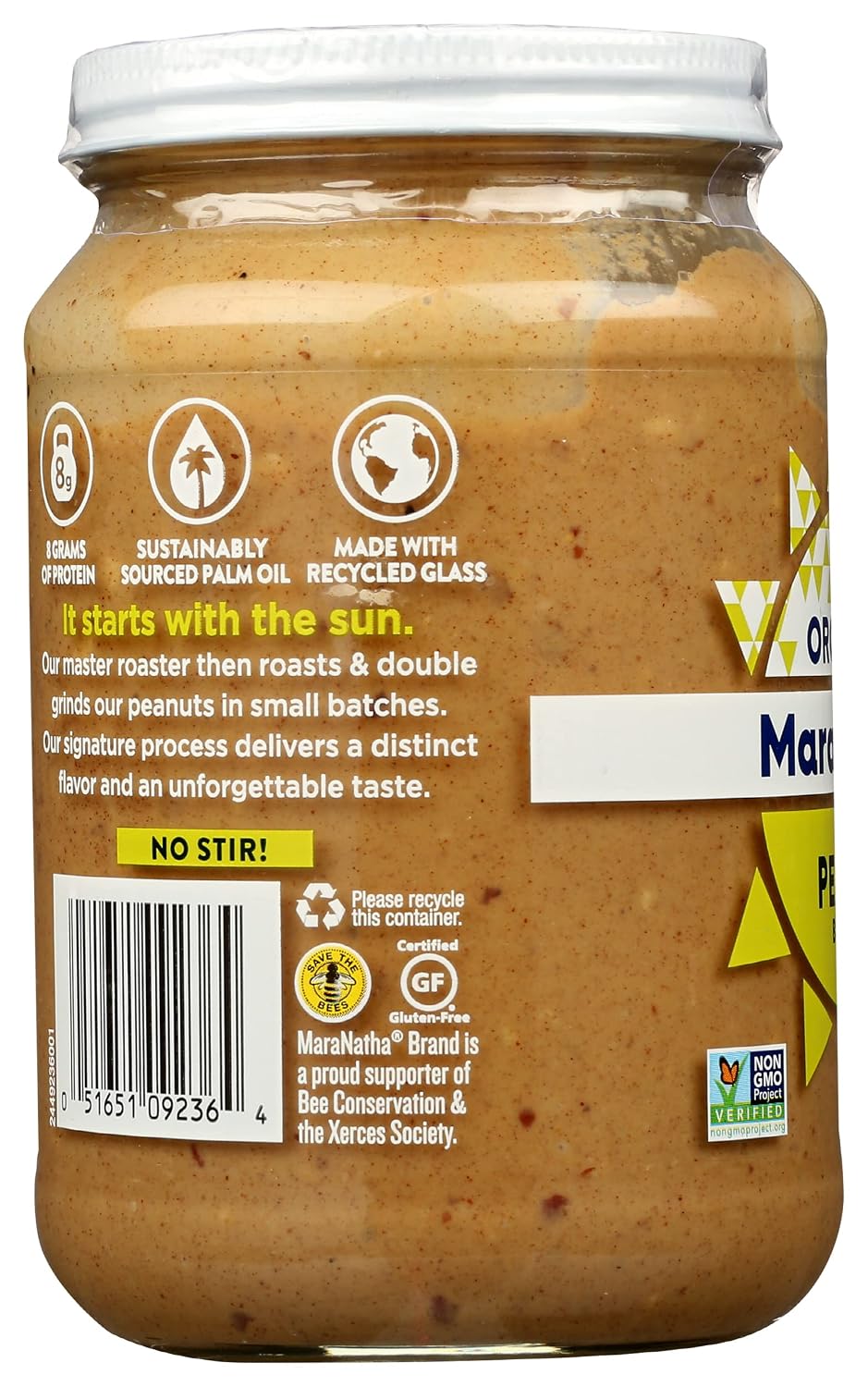 MaraNatha Organic Creamy Peanut Butter Spread, No Stir, 16 Ounce Jar