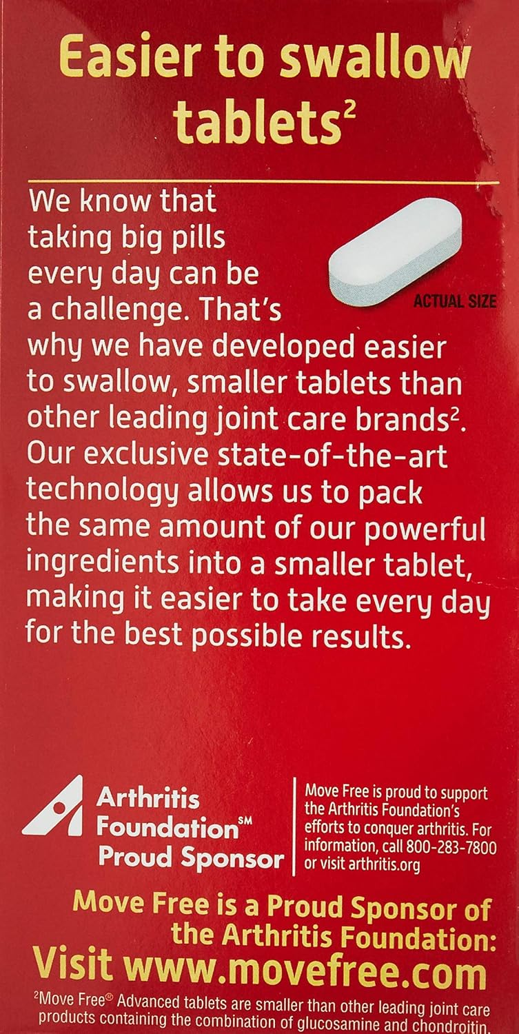 Schiff Move Free Advanced, Joint Health Supplement with Glucosamine and Chondroitin, 80 Count