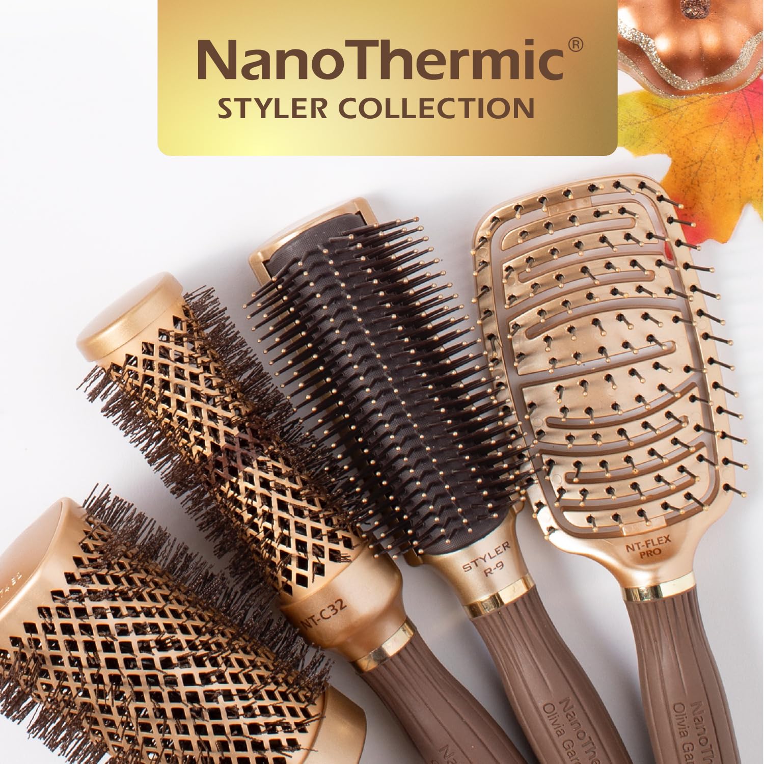 Olivia Garden Ceramic + Ion Nano Thermic Styler Hair Brush