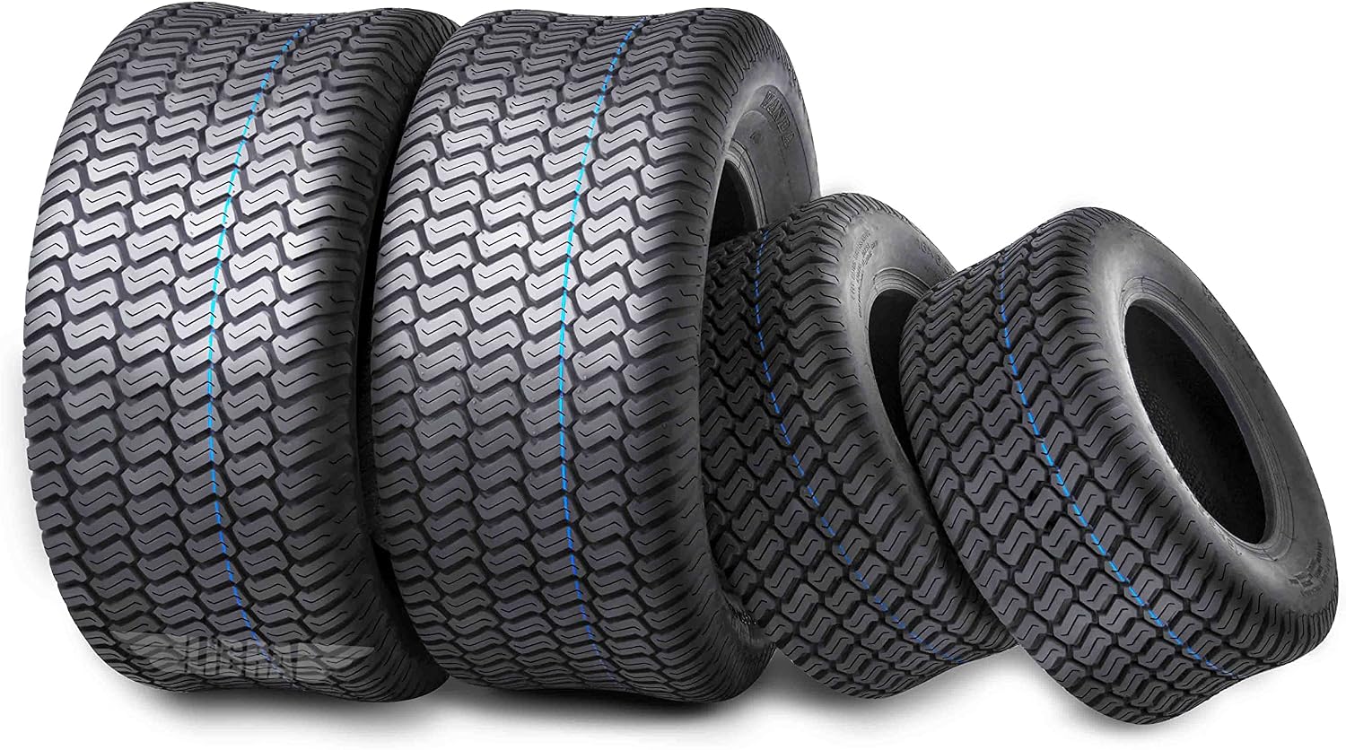 WANDA Set 4 Lawn Mower Turf Tires 16x6.5-8 & 23x10.5-12 /4PR -13019/13049 | Riding Lawn Mover, Garden Tractor