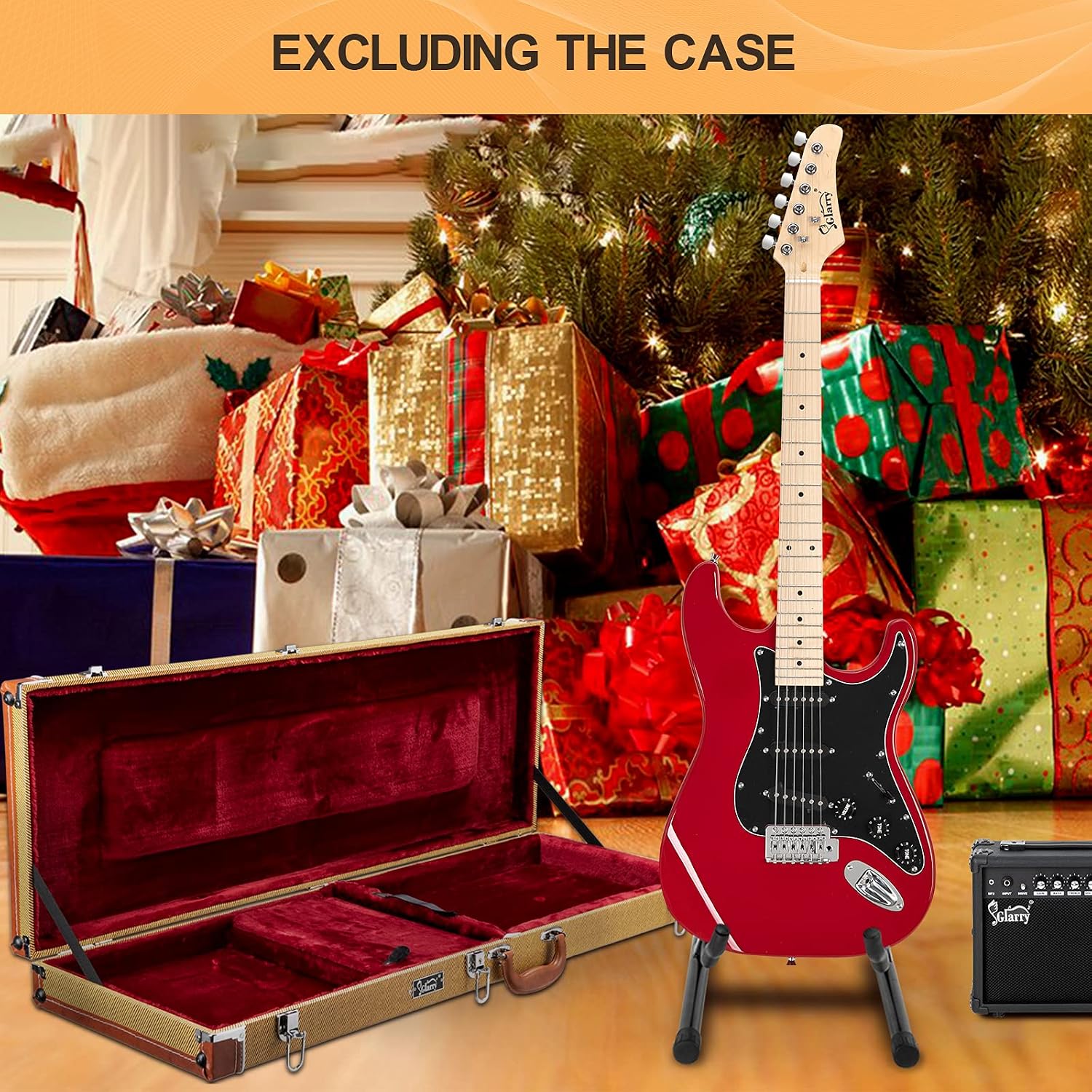 GLARRY Full Size Electric Guitar for Music Lover Beginner with 20W Amp and Accessories Pack Guitar Bag (DARK BLUE, 39" Right Handed)