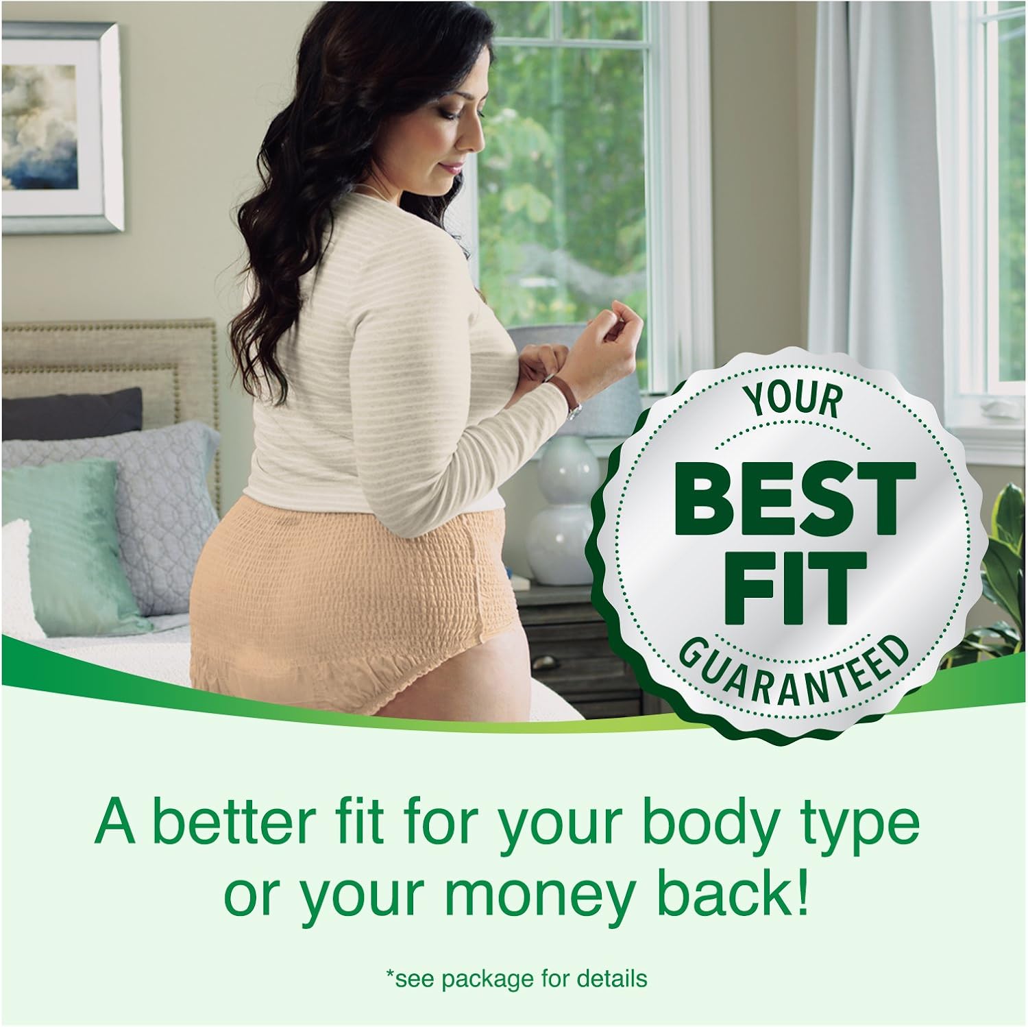 Depend FIT-FLEX Incontinence Underwear for Women, Disposable, Maximum Absorbency, Large, Blush, 52 Count (2 Packs of 26) (Packaging May Vary)