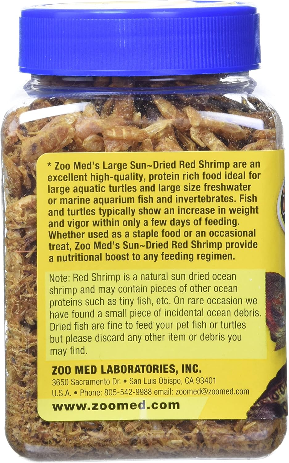 Zoo Med Large Sun-Dried Red Shrimp 10oz Each (2 Pack)