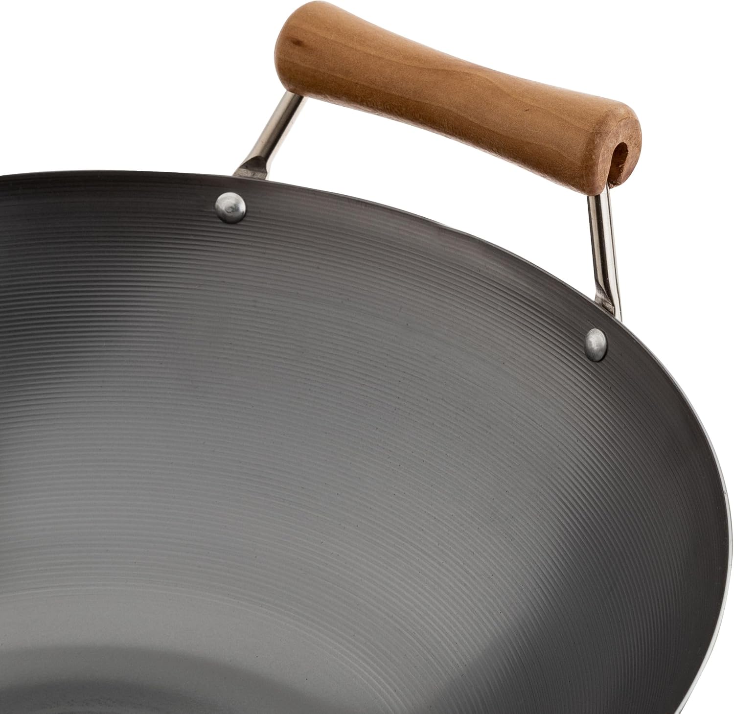 JOYCE CHEN Classic Series 12-Inch Carbon Steel Stir Fry Pan with Birch Handle