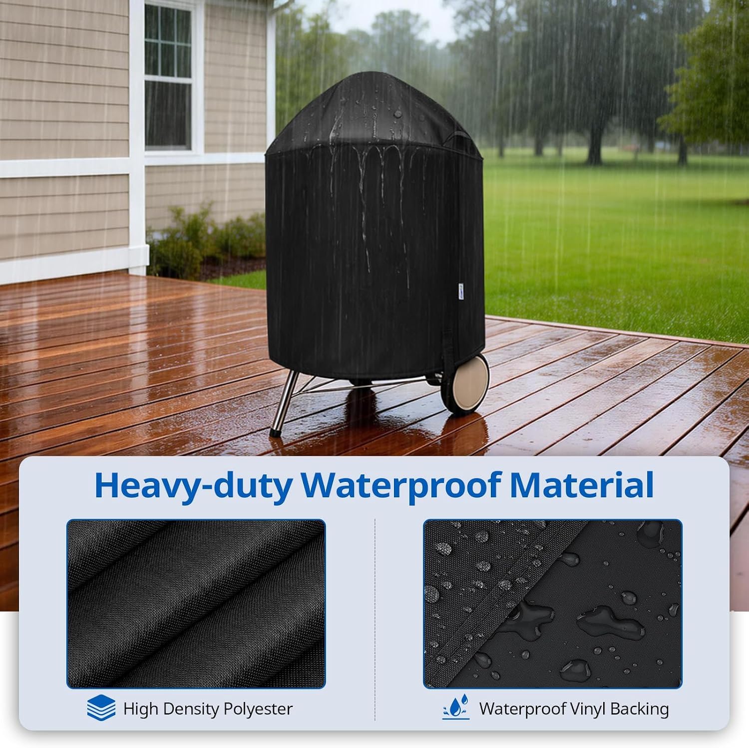 2 Burner Gas Grill Cover 32 inch, Heavy Duty Waterproof Small BBQ Grilling Cover, Compatible for Weber Char-Broil Nexgrill and More Grills with Collapsed Side Tables, All Weather Protection