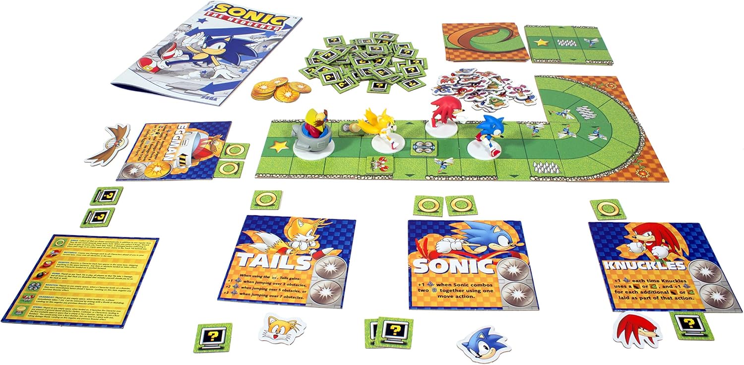 Sonic the Hedgehog Crash Course by IDW Games | Fast-Paced Racing with Build-As-You-Play Track | Chaos Emeralds and Pre-Painted Miniatures | 2-4