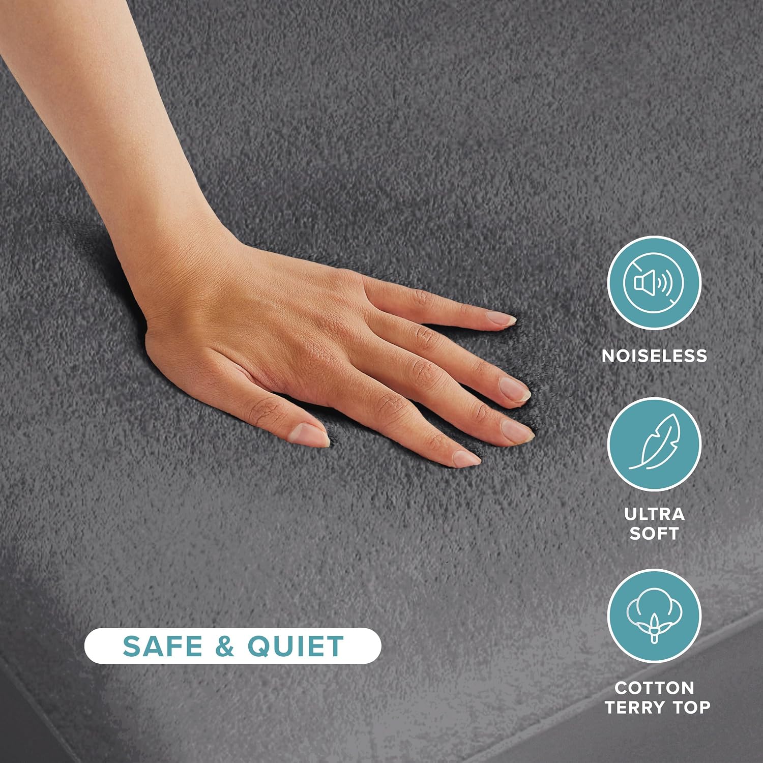 Bare Home Queen Size Mattress Protector - 100% Waterproof & Breathable - Premium Cooling Mattress Cover - Protects Against Spills - Vinyl Free Noiseless - Protect Your Mattress (Queen, White)
